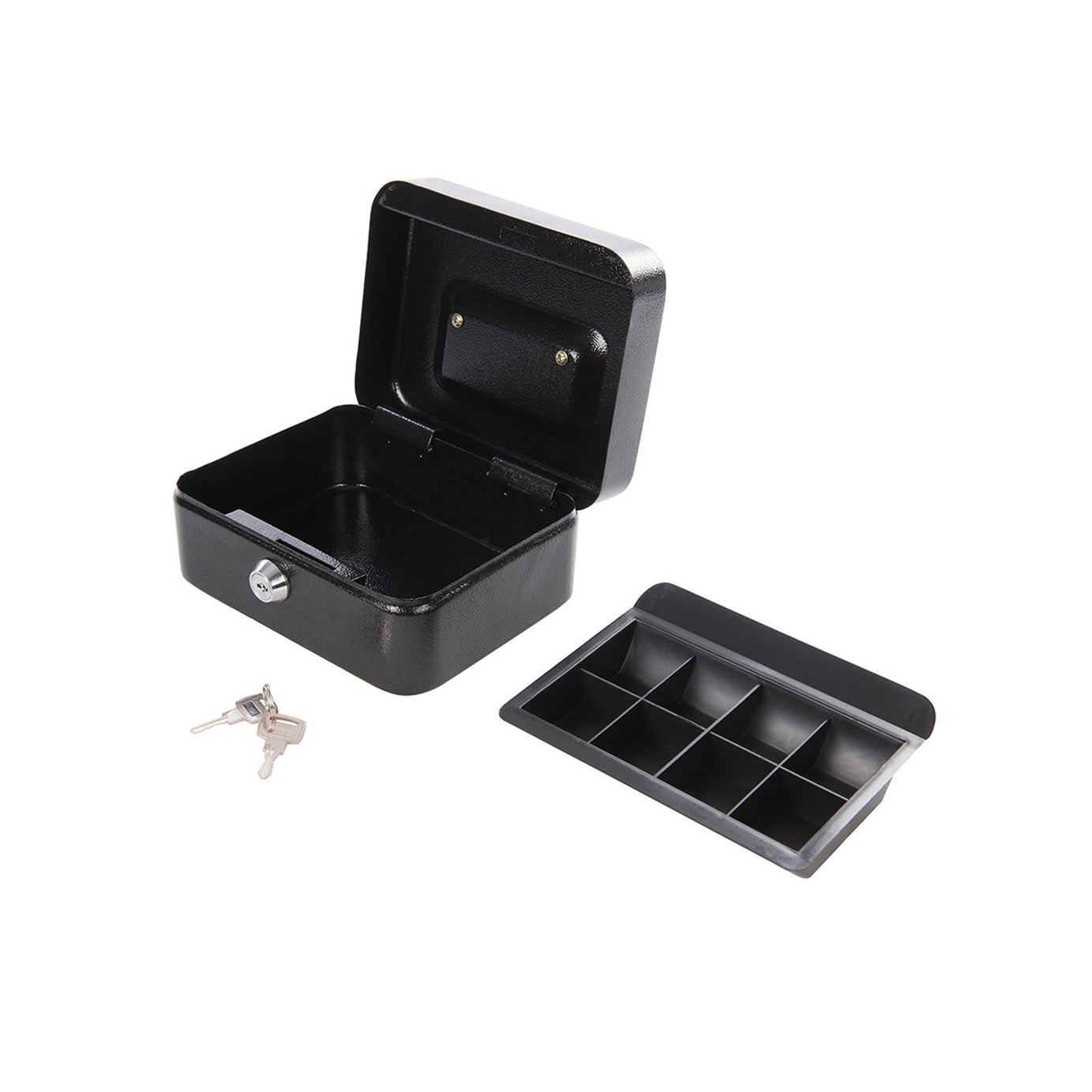 Metal Cash & Valuables Box Keyed 165 x 128 x 80mm Powder Coated Finish