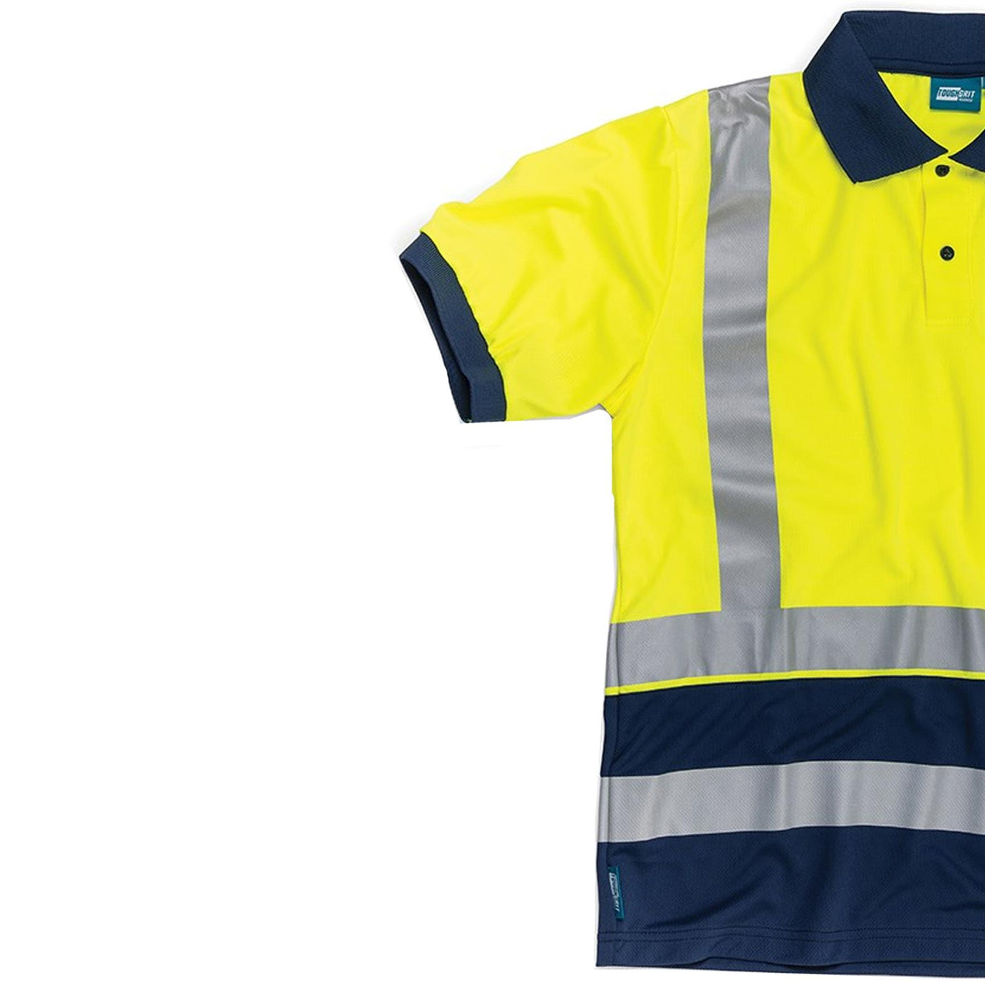 Tough Grit Hi-vis 2-tone Polo Shirt High Visibility Reflective Tape Safety XXL