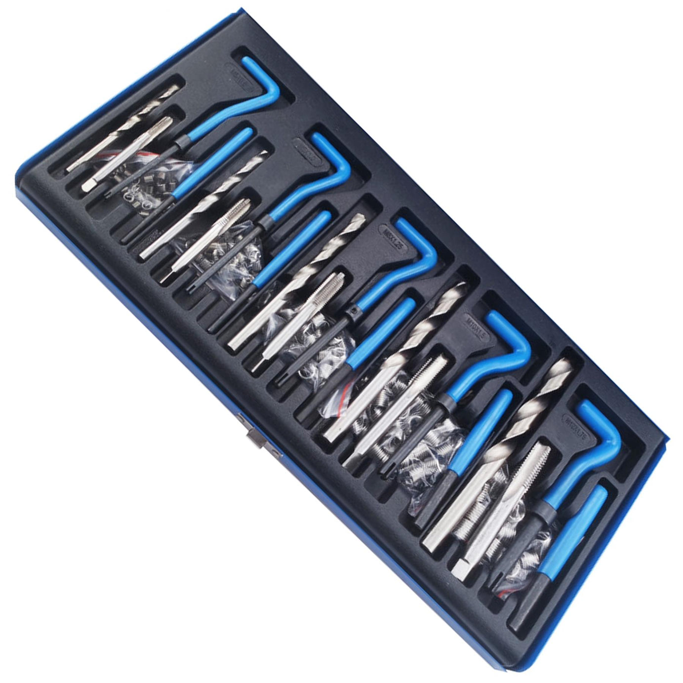 BlueSpot 131pc Helicoil Thread Repair Threaded Tool Twist Drill Bit Kit M5 - M12