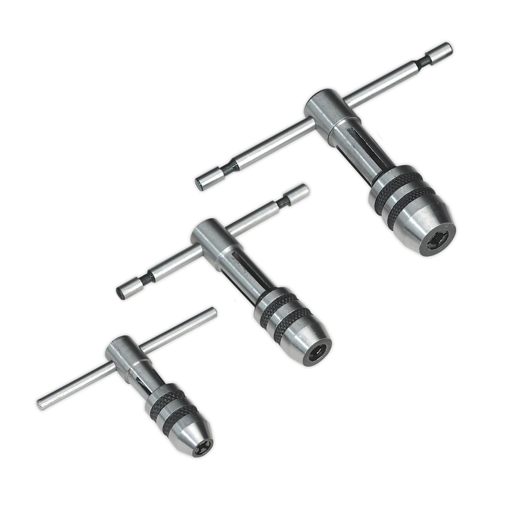 T-Handle Tap Wrench Set 3pc. wrenches for tapping and reaming. Sealey