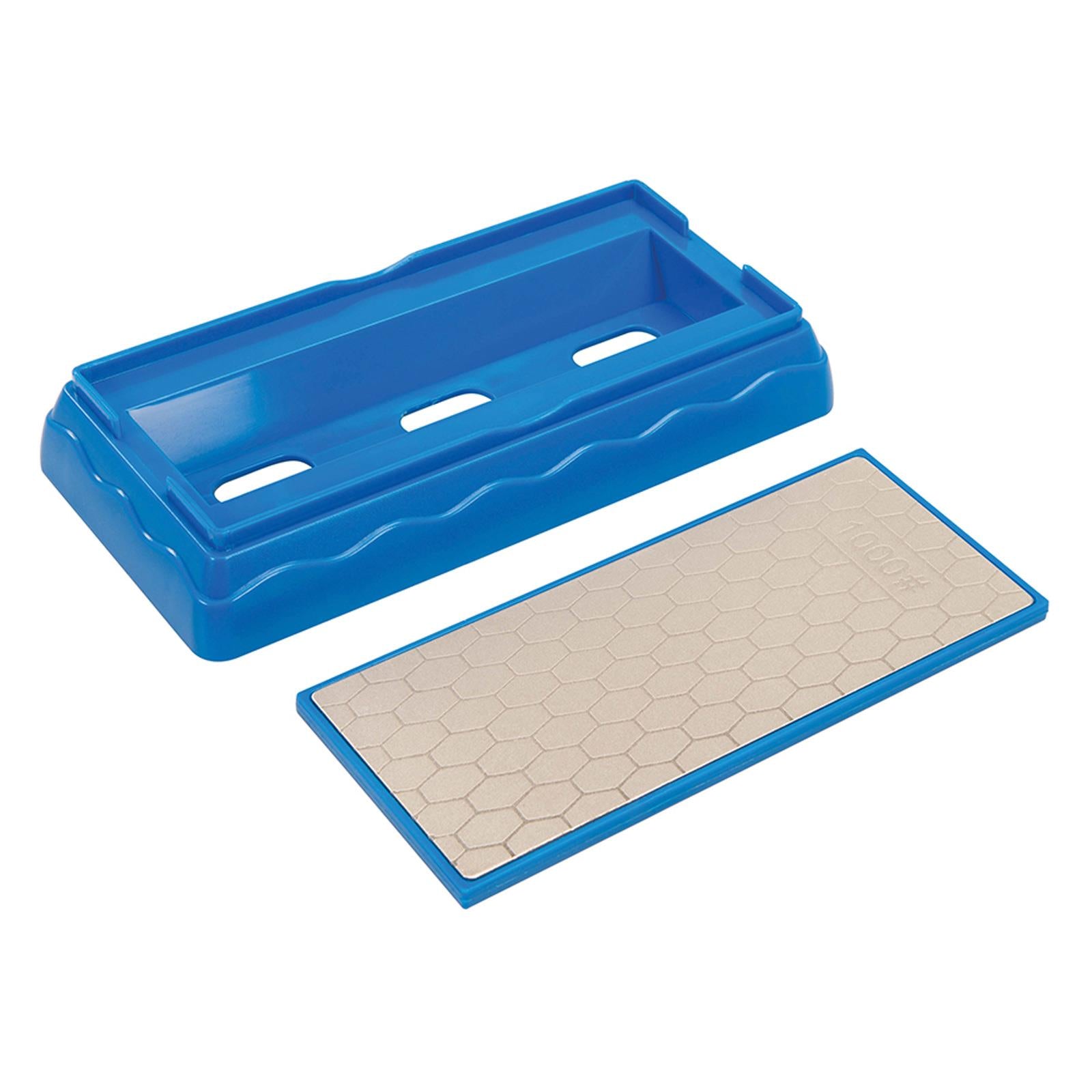 Double-sided Diamond Bench Stone Coarse Side 400 And Fine Side 1000 Grit.