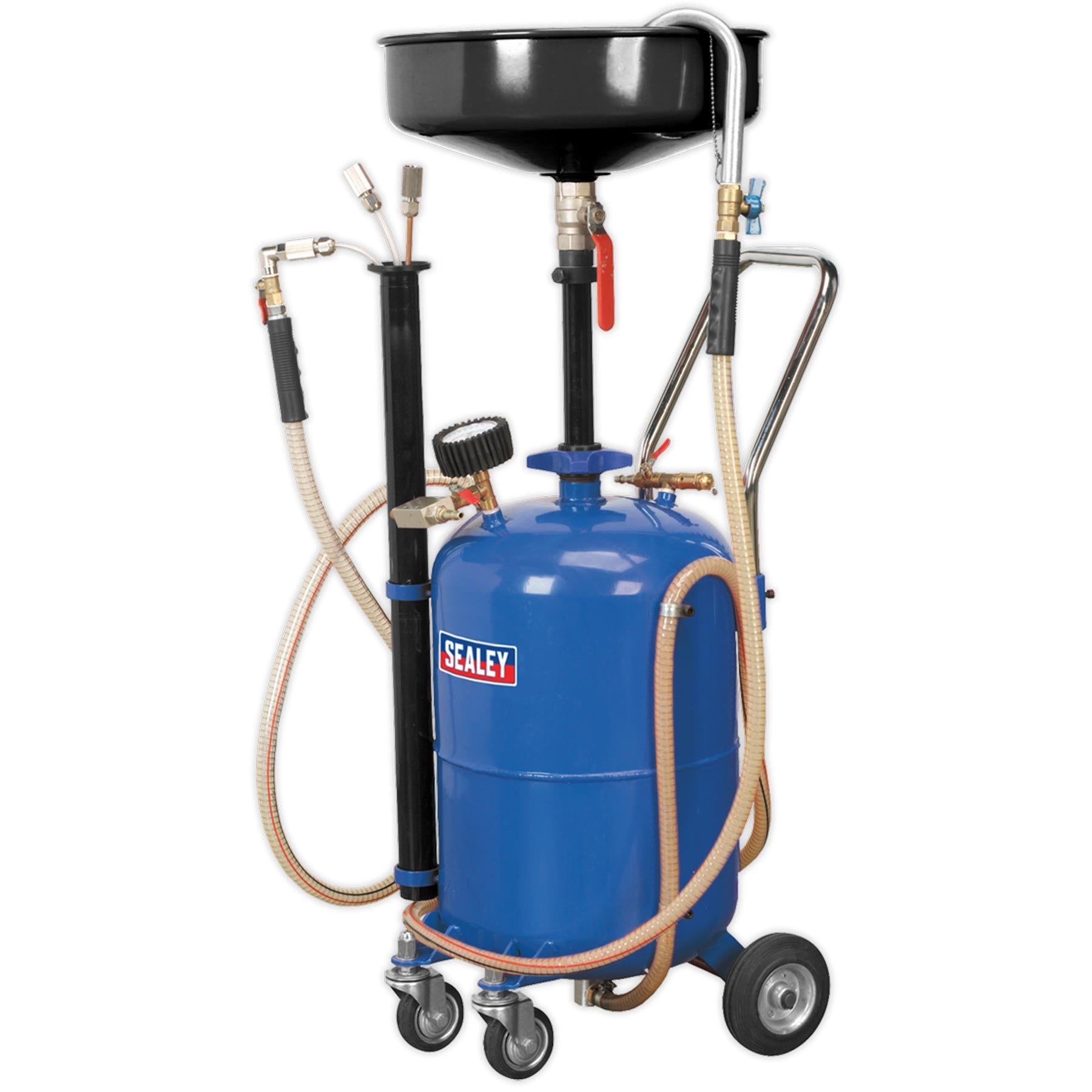 Sealey Mobile Oil Drainer with Probes 35L Air Discharge
