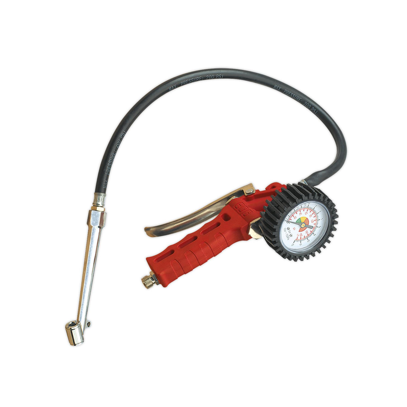 Sealey Tyre Inflator with Twin Push-On Connector