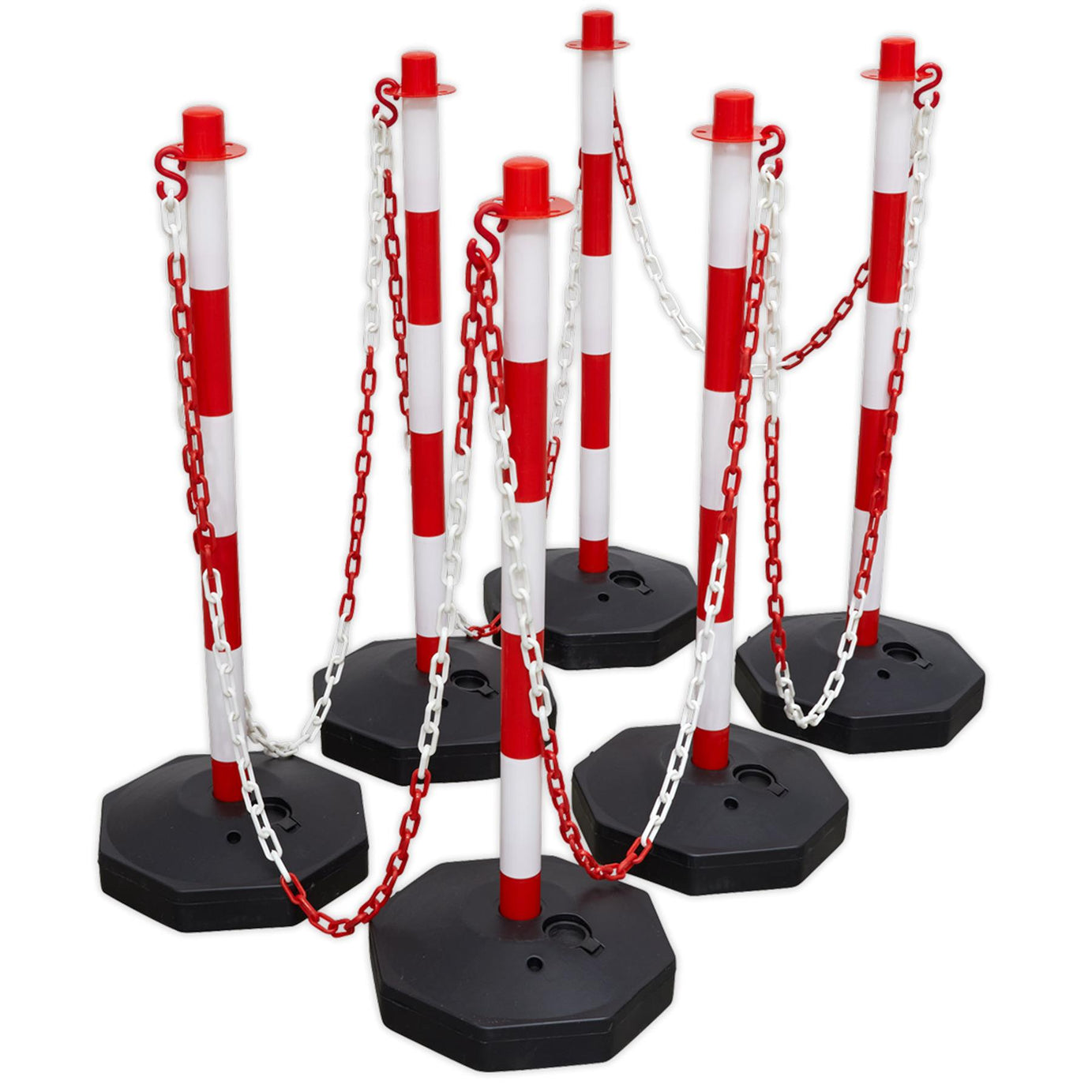 Sealey Red/White Post & Chain Kit 25m RWSBKIT