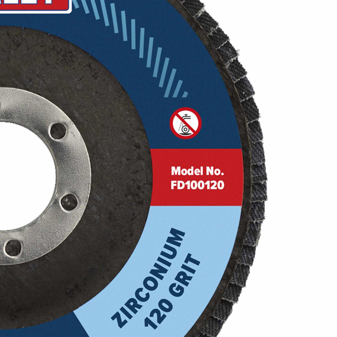 Sealey Flap Disc Zirconium Ø100mm Ø16mm Bore 120Grit