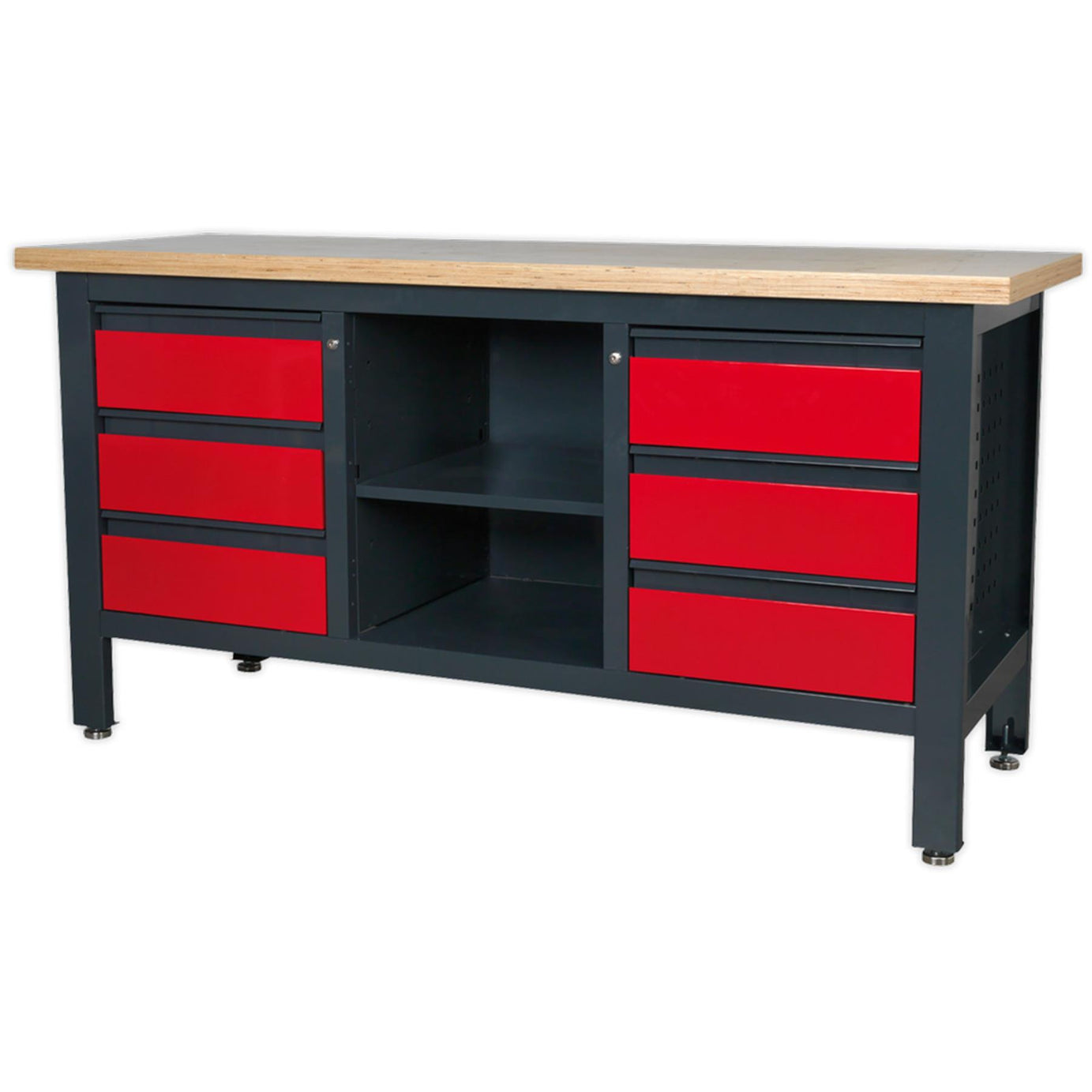 Sealey Workstation with 6 Drawers & Open Storage