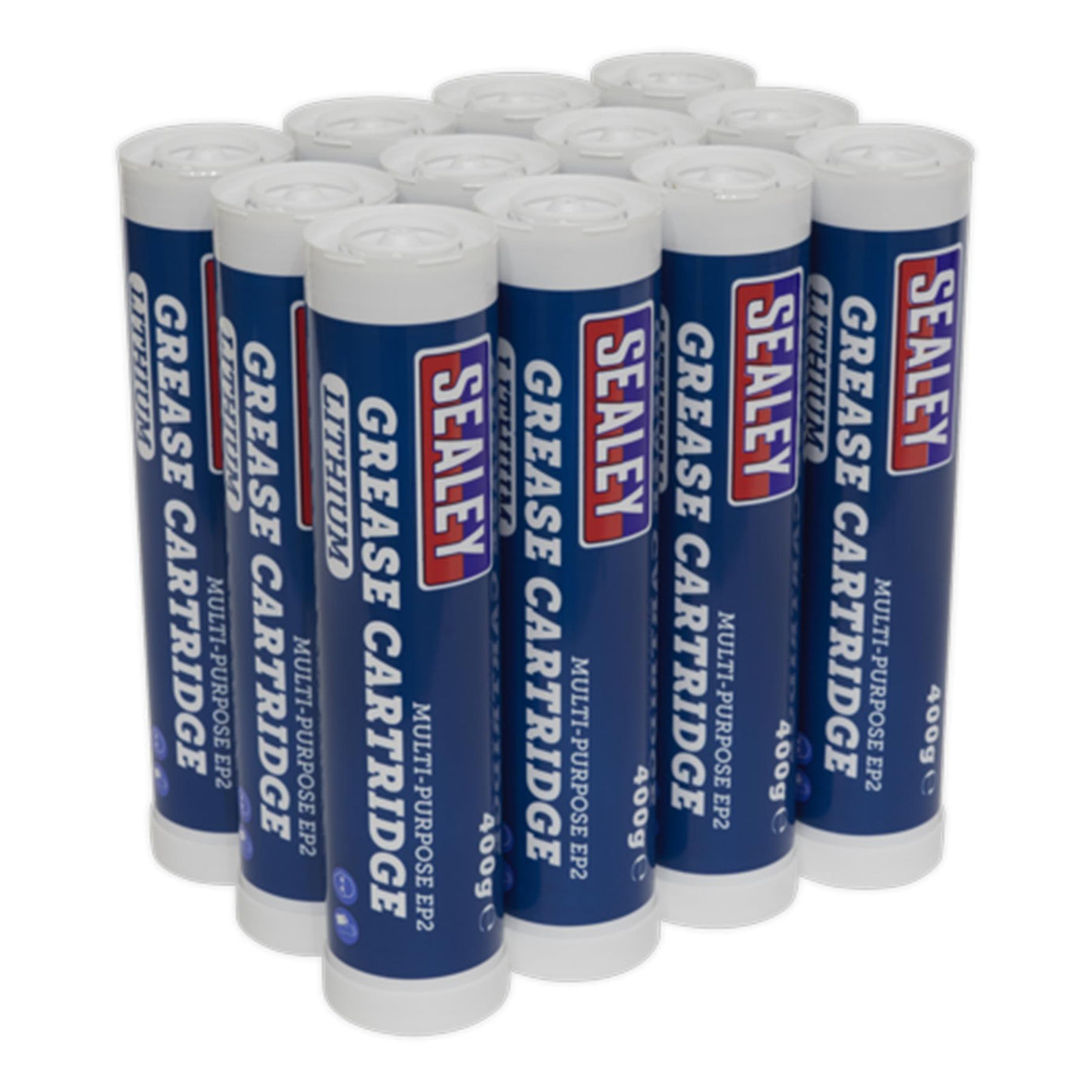 Sealey Grease Cartridge EP2 Lithium 400g Pack of 12