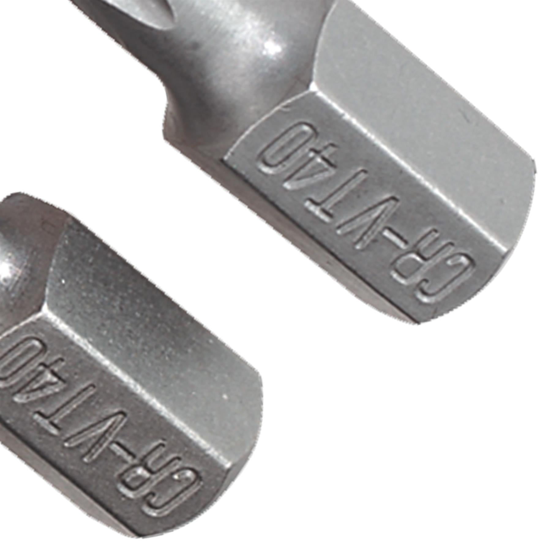 Sealey TRX-Star* T40 Bit Short Pack of 5 Chrome Vanadium