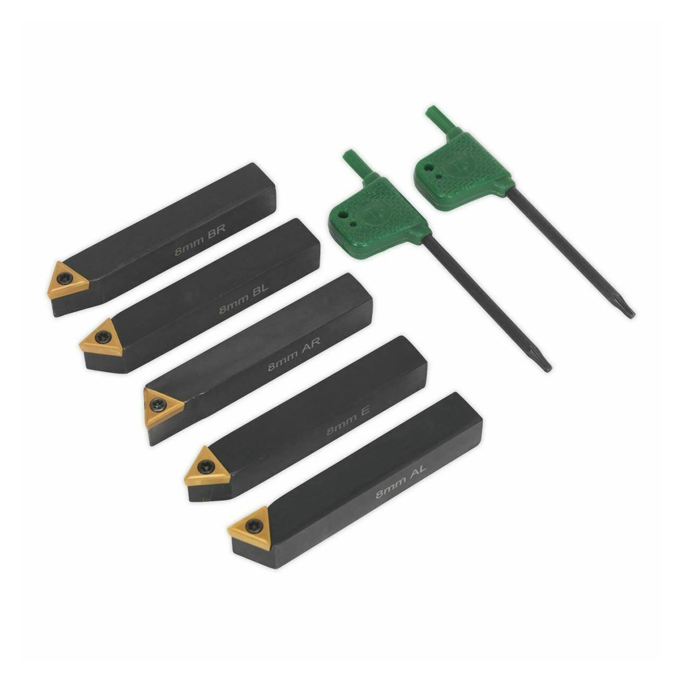 Sealey Indexable 8mm Lathe Turning Tool Set 5pc