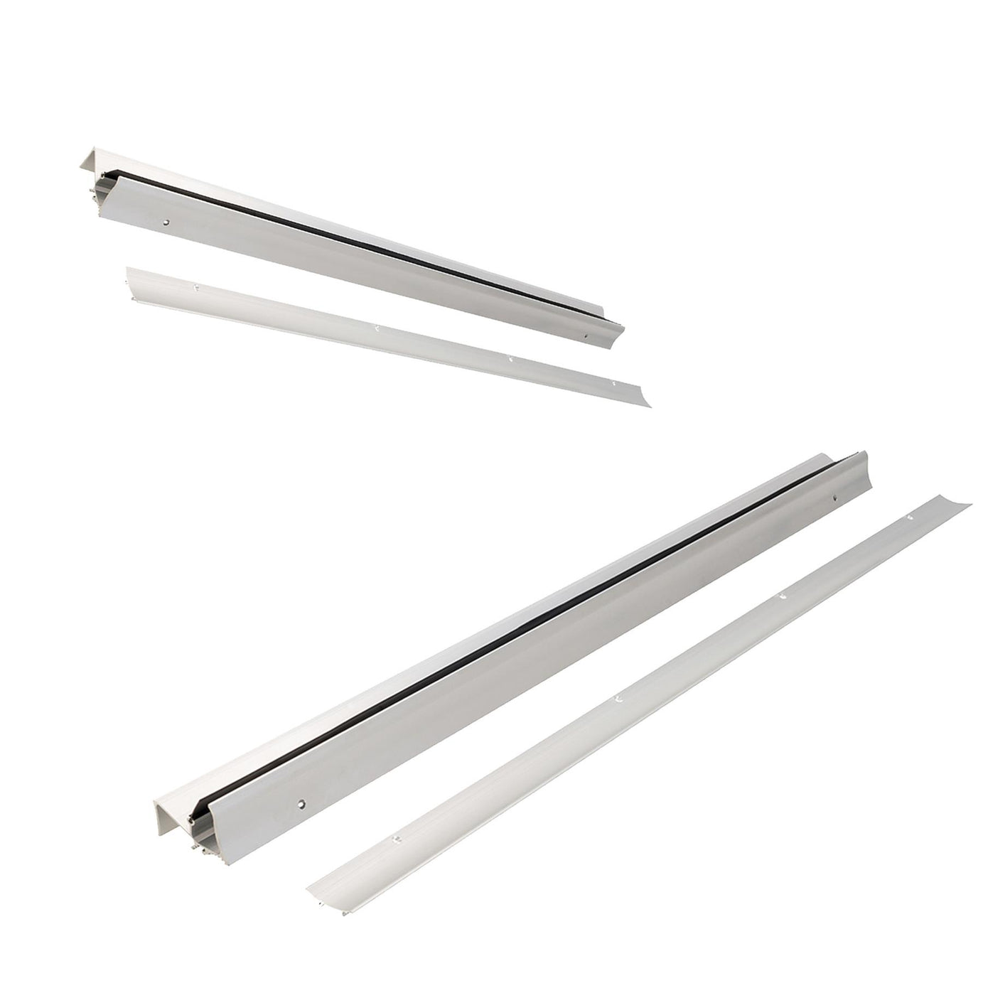 Superseal Threshold Sill Rubber Rain Draught Excluder Door Seal-Silver