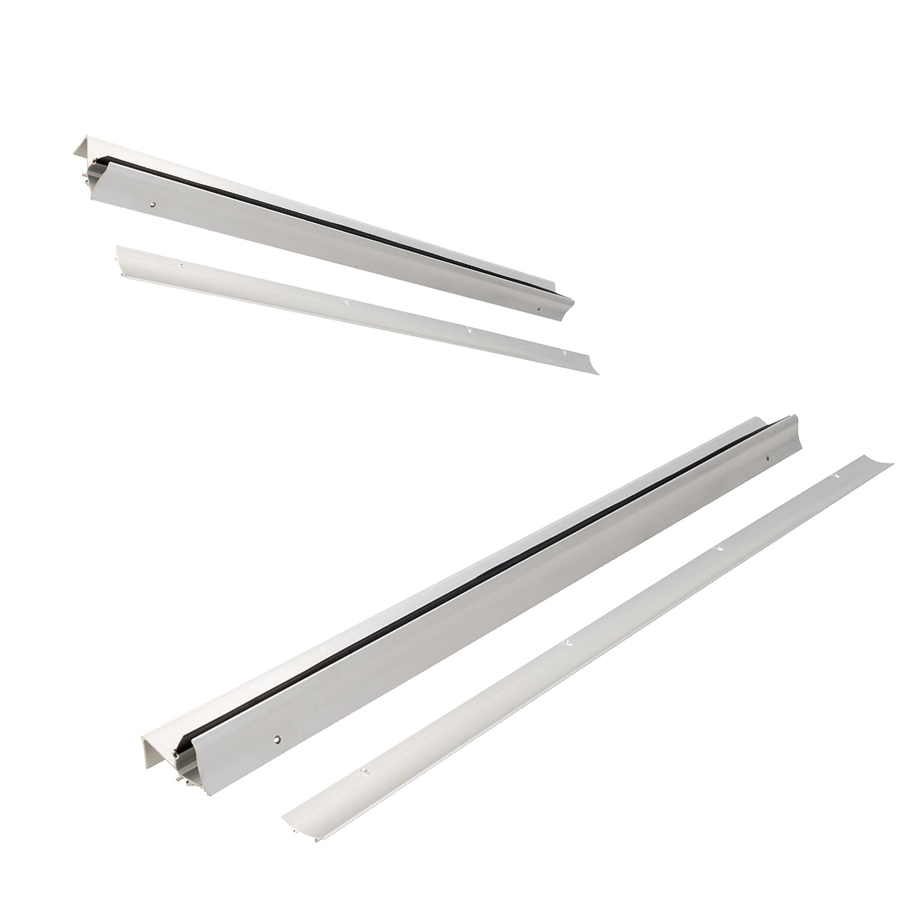 Superseal Threshold Sill Rubber Rain Draught Excluder Door Seal-Silver