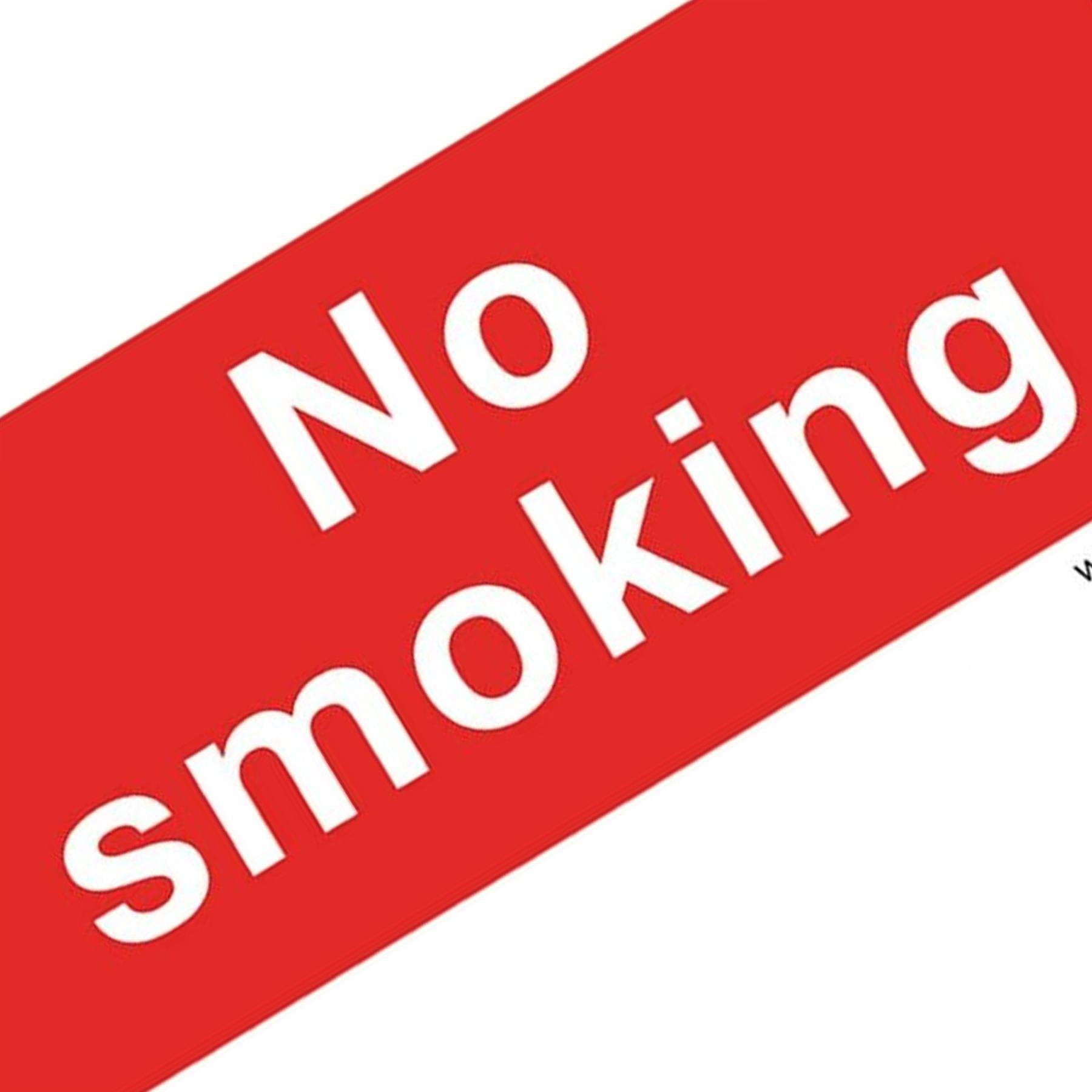 Sealey Safety Sign - No Smoking - Rigid Plastic - Pack of 10
