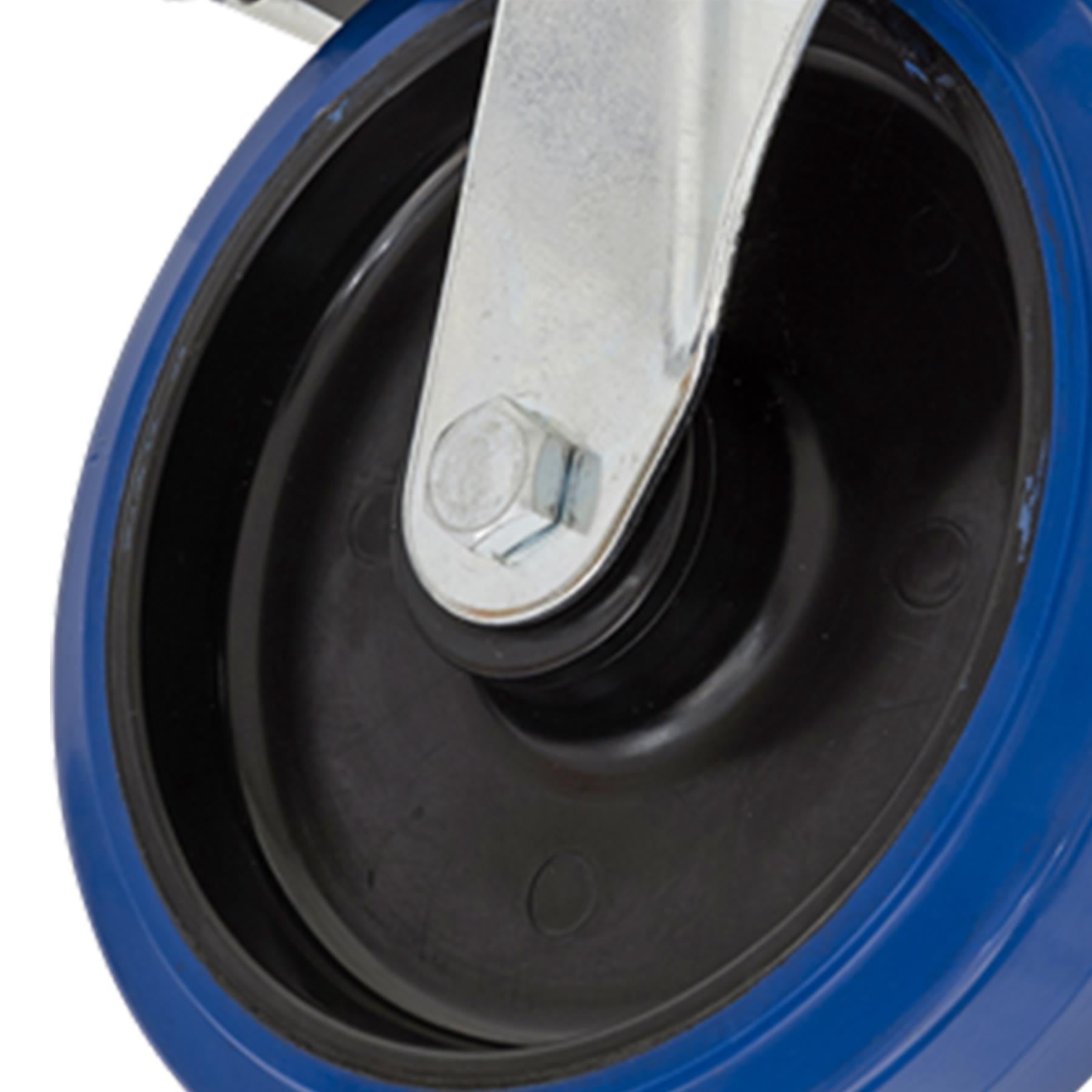 Sealey Heavy-Duty Rub Castor Wheel Swivel with Total Lock 200mm