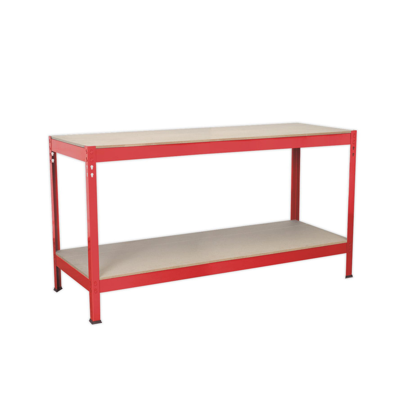 Sealey Workbench 1.53m Steel Wooden Top Fully Painted Steel Frame
