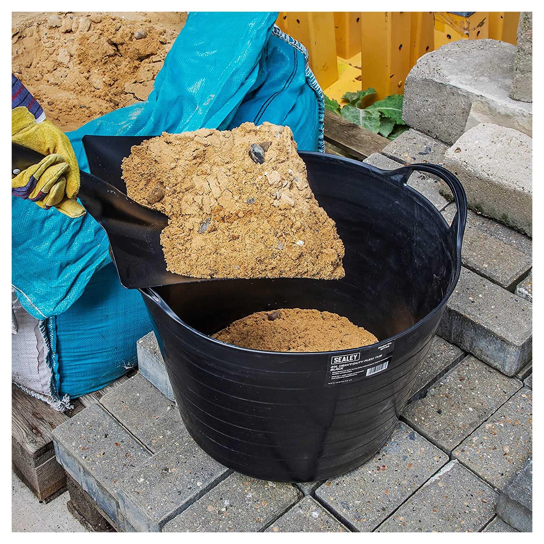 Sealey Heavy-Duty Flexi Tub 40L - Black