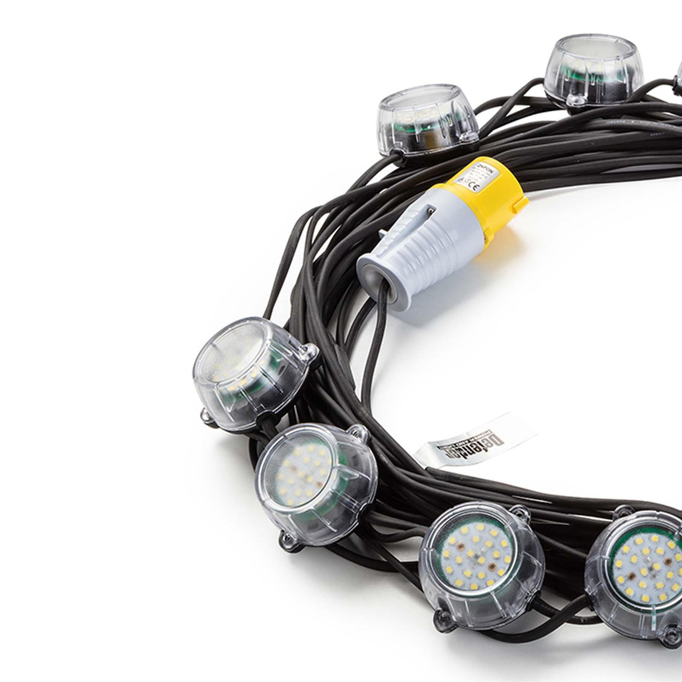 Defender 22m Heavy Duty LED Encapsulated Festoon String Lights 50W 110V 50W