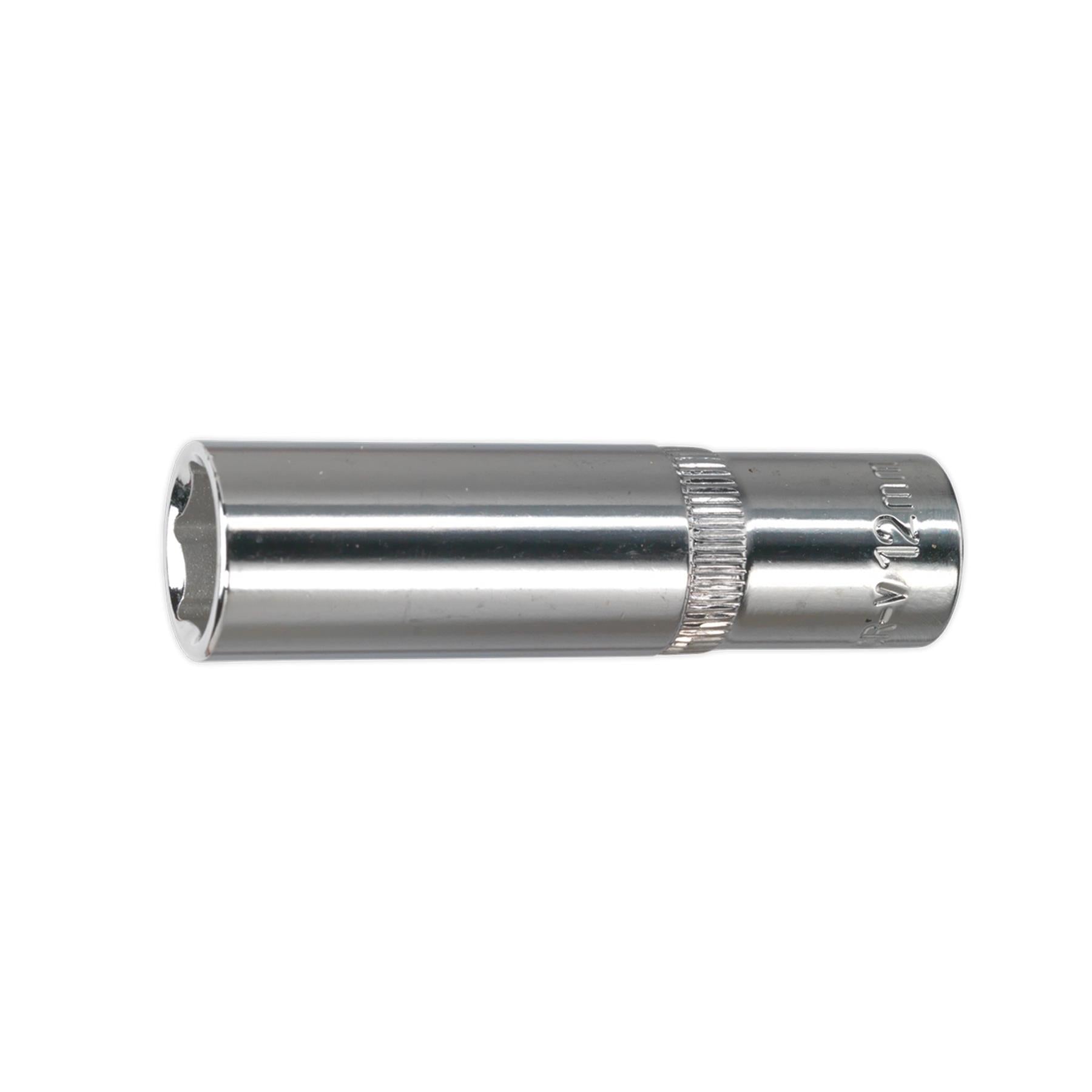Sealey WallDrive Socket 12mm Deep 3/8"Sq Drive Fully Polished