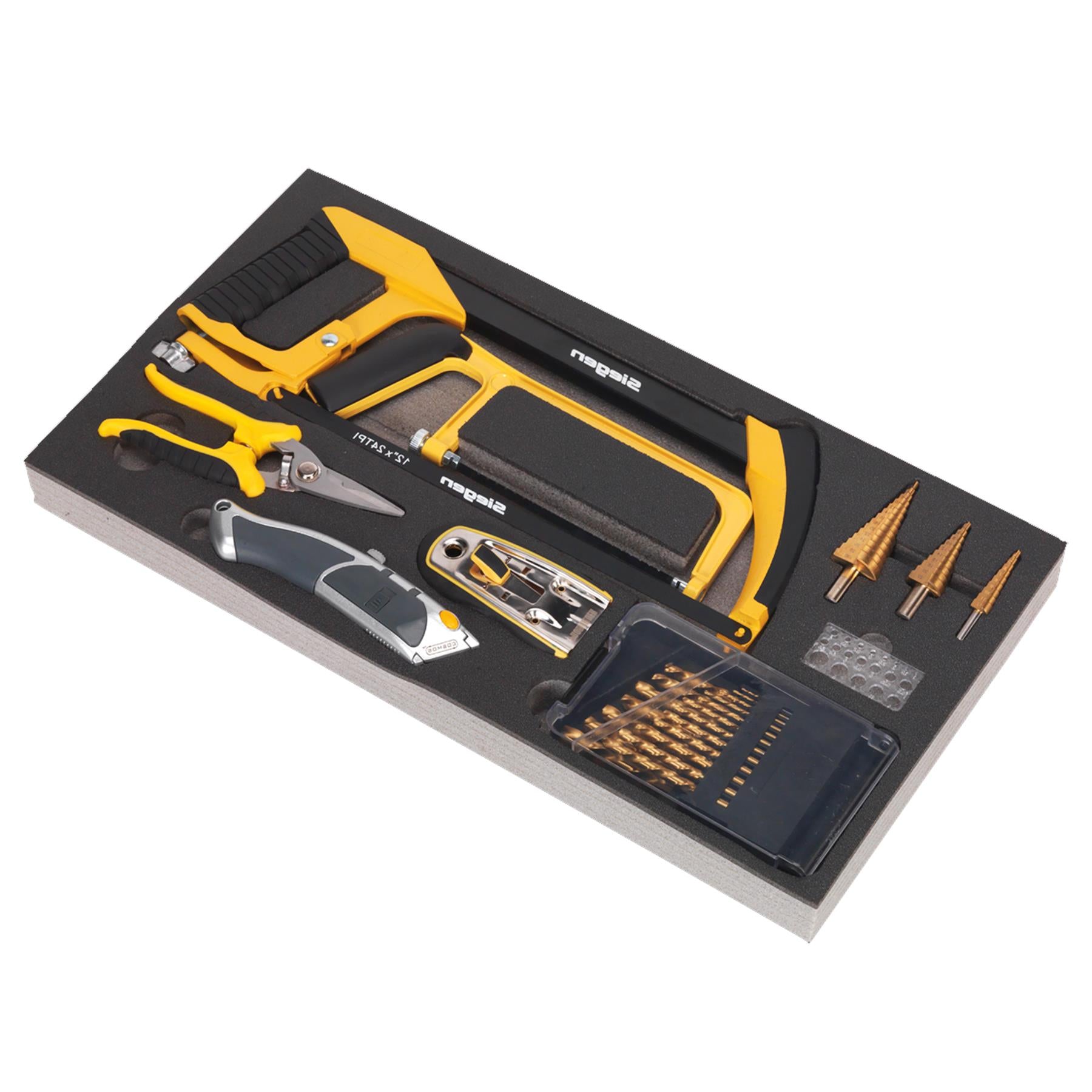 Sealey Tool Tray with Cutting & Drilling Set 28pc