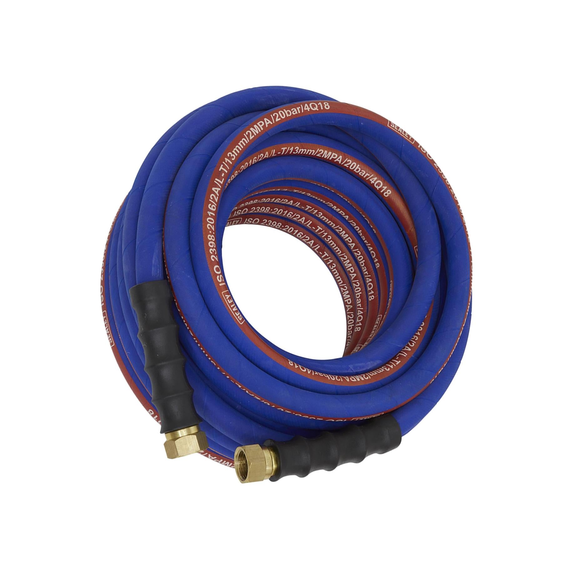 Sealey Extra Heavy Duty Rubber Air Compressor Hose 15m x Ø13mm with 1/2"BSP