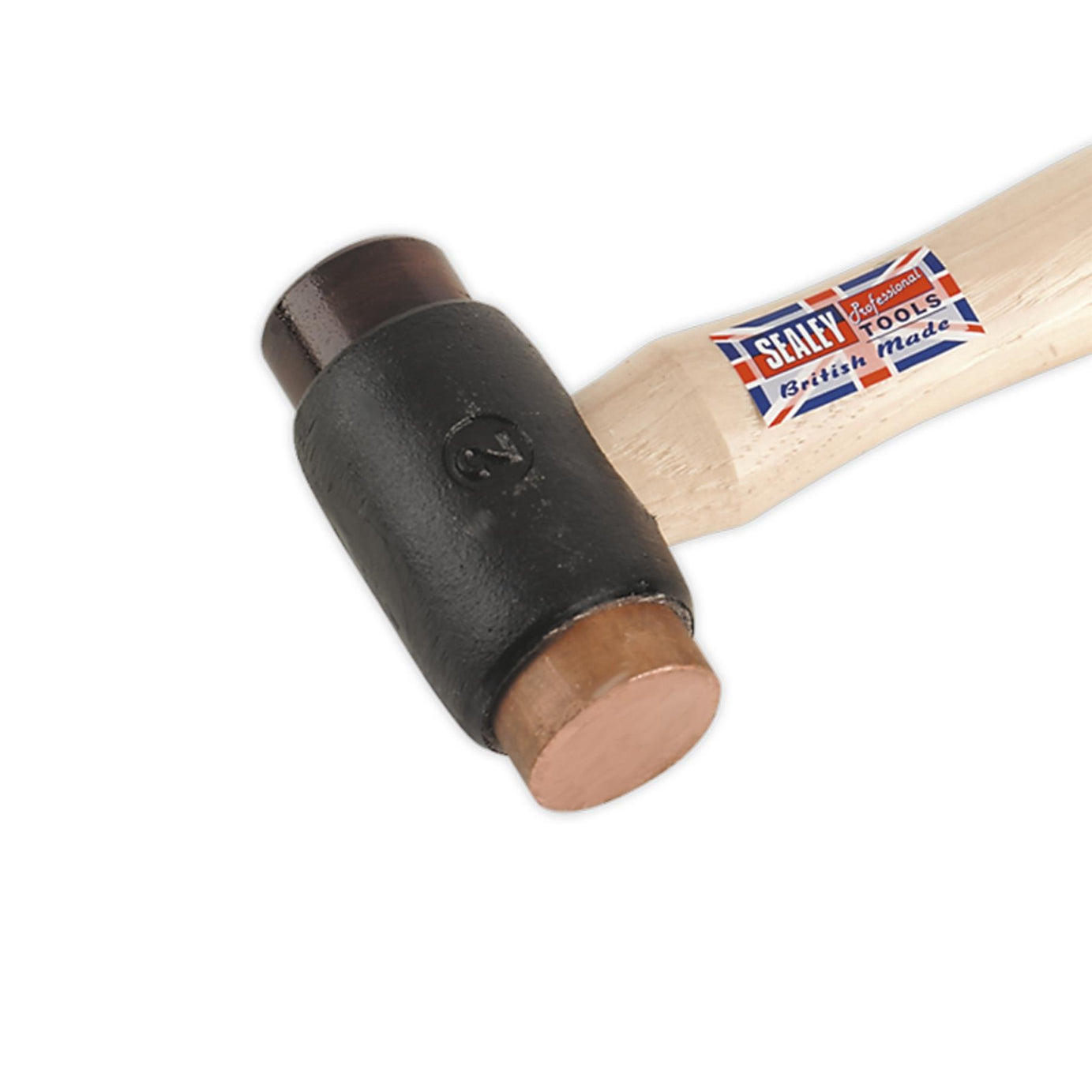 Sealey Copper/Rawhide Faced Hammer 2.25lb Hickory Shaft