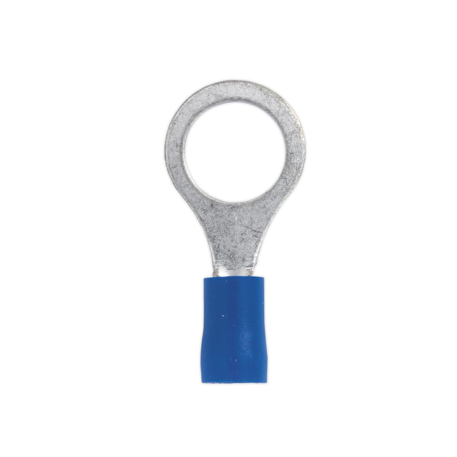 Sealey Easy-Entry Ring Terminal Ø10.5mm (3/8") Blue Pack of 100
