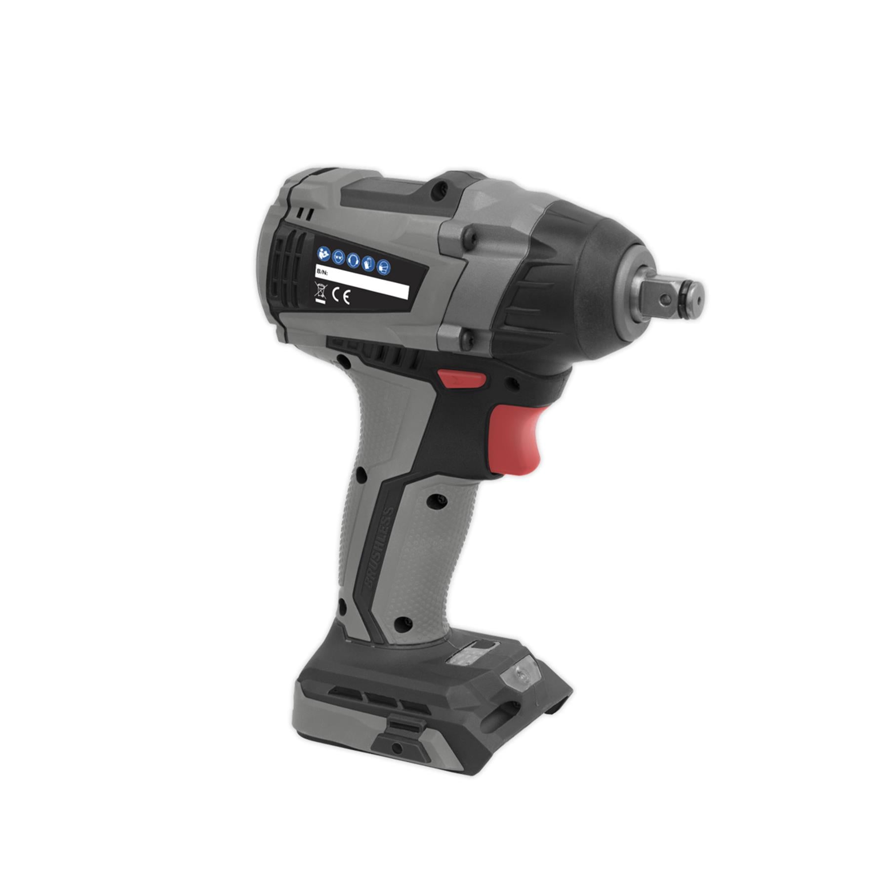 Sealey Brushless Impact Wrench 20V 1/2"Sq 300Nm - Body Only