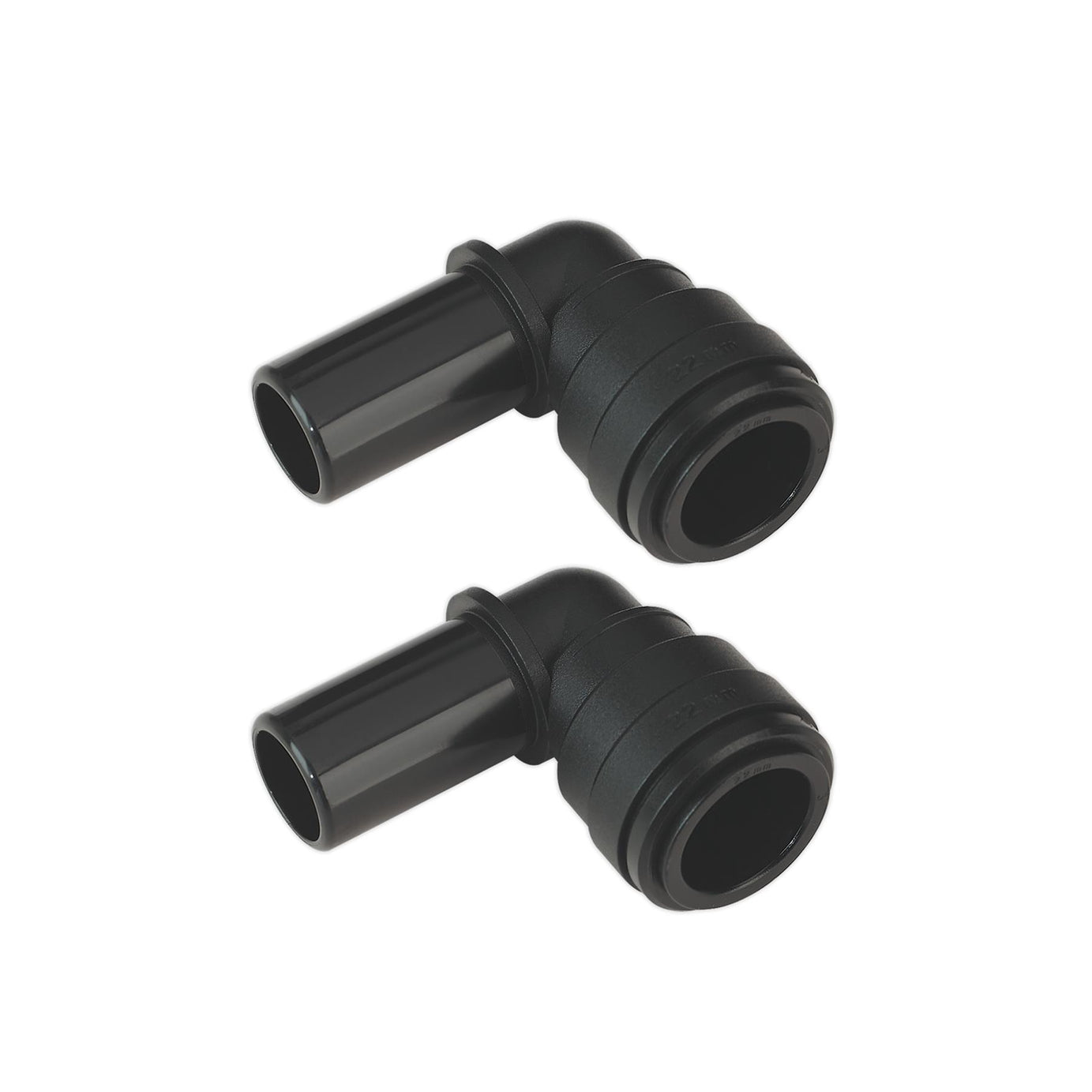 Sealey Stem Elbow 22mm Pack of 2 (John Guest Speedfit - PM222222E)