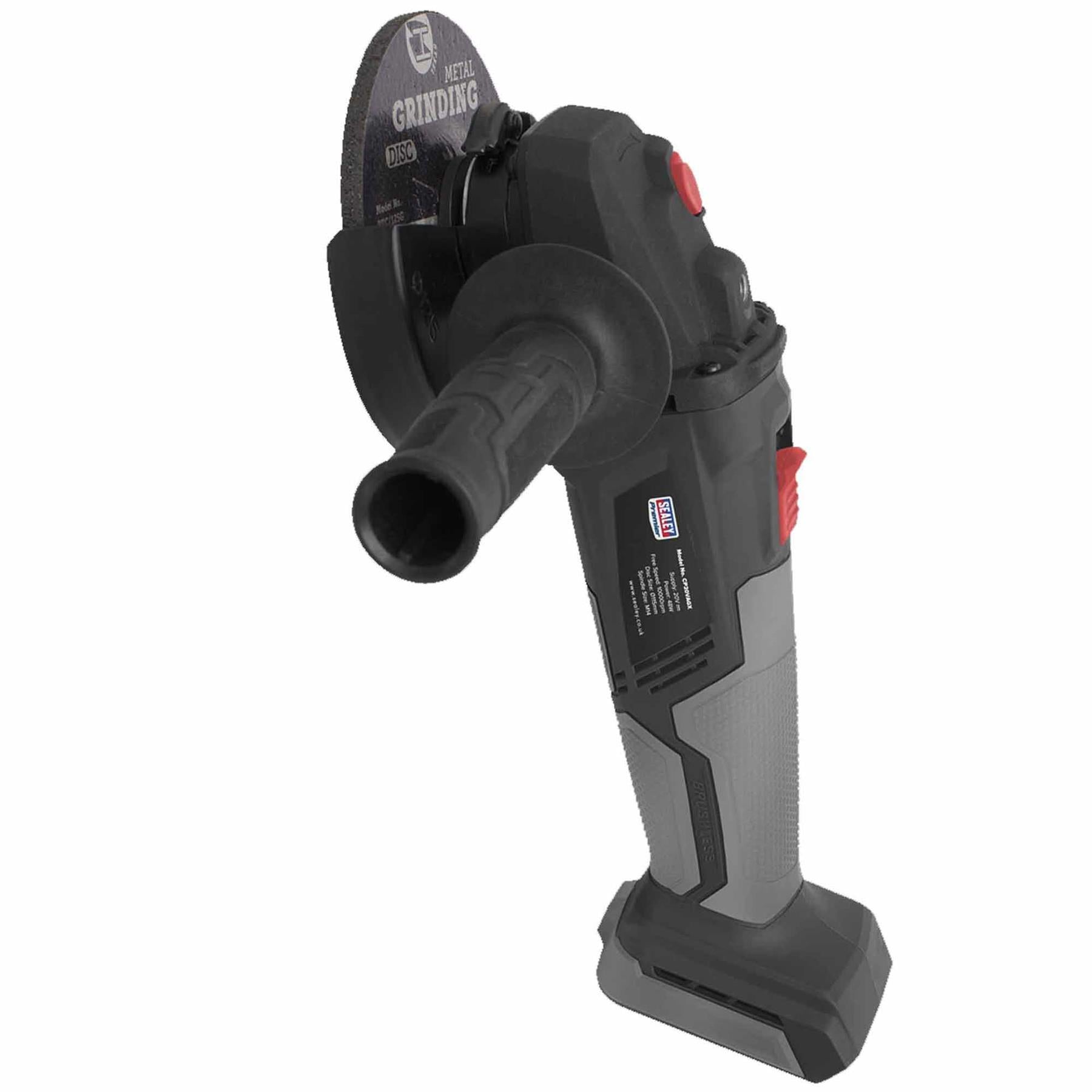 Sealey Brushless Angle Grinder Kit 20V - 2 Batteries Lightweight And Compact Design