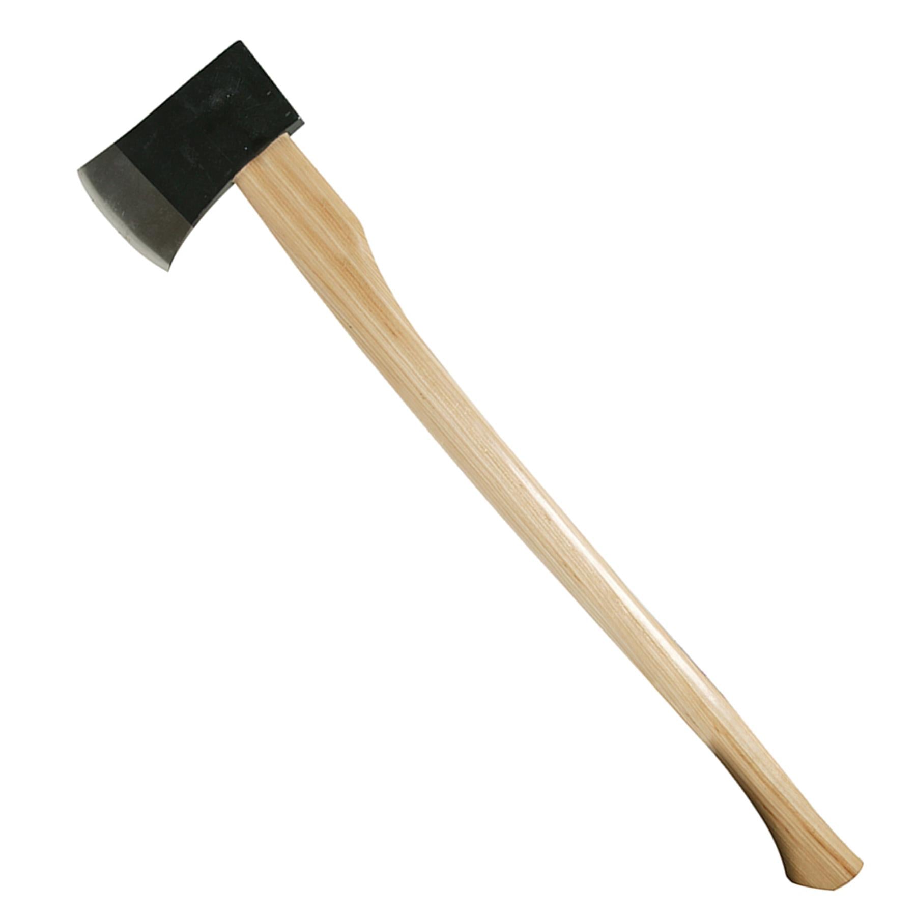 Hickory Felling Axe - 6Lb (2.72Kg) Forged Steel Powder-Coated Head Polished Edge