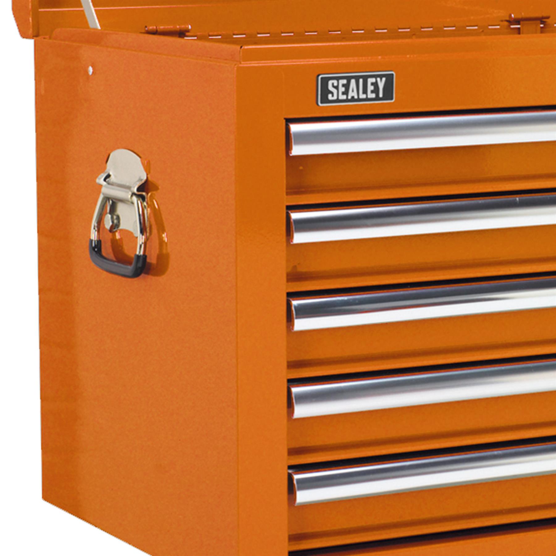 Sealey Topchest 5 Drawer with Ball Bearing Slides - Orange