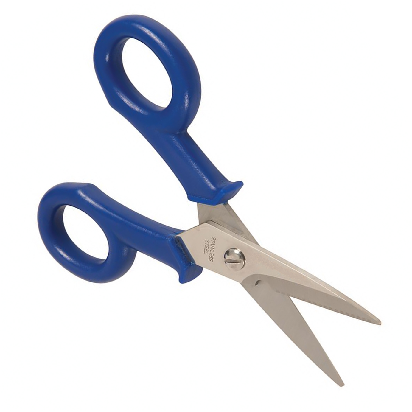 Electricians Scissors 140mm With Serrated Lower Blade & Integrated Notch