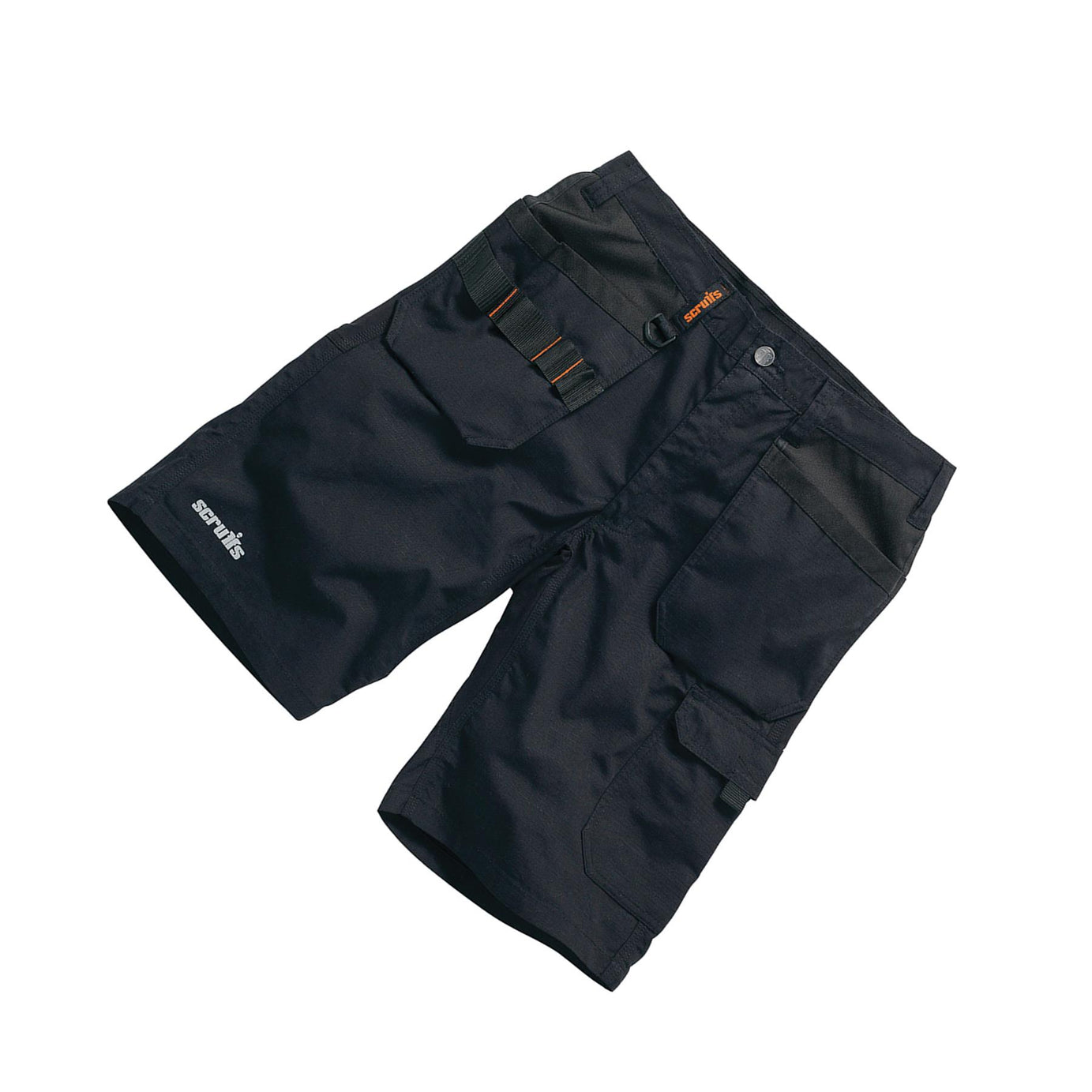 Scruffs Flex Holster Shorts Cargo Combat Pockets Hard Wearing Black 30 Waist