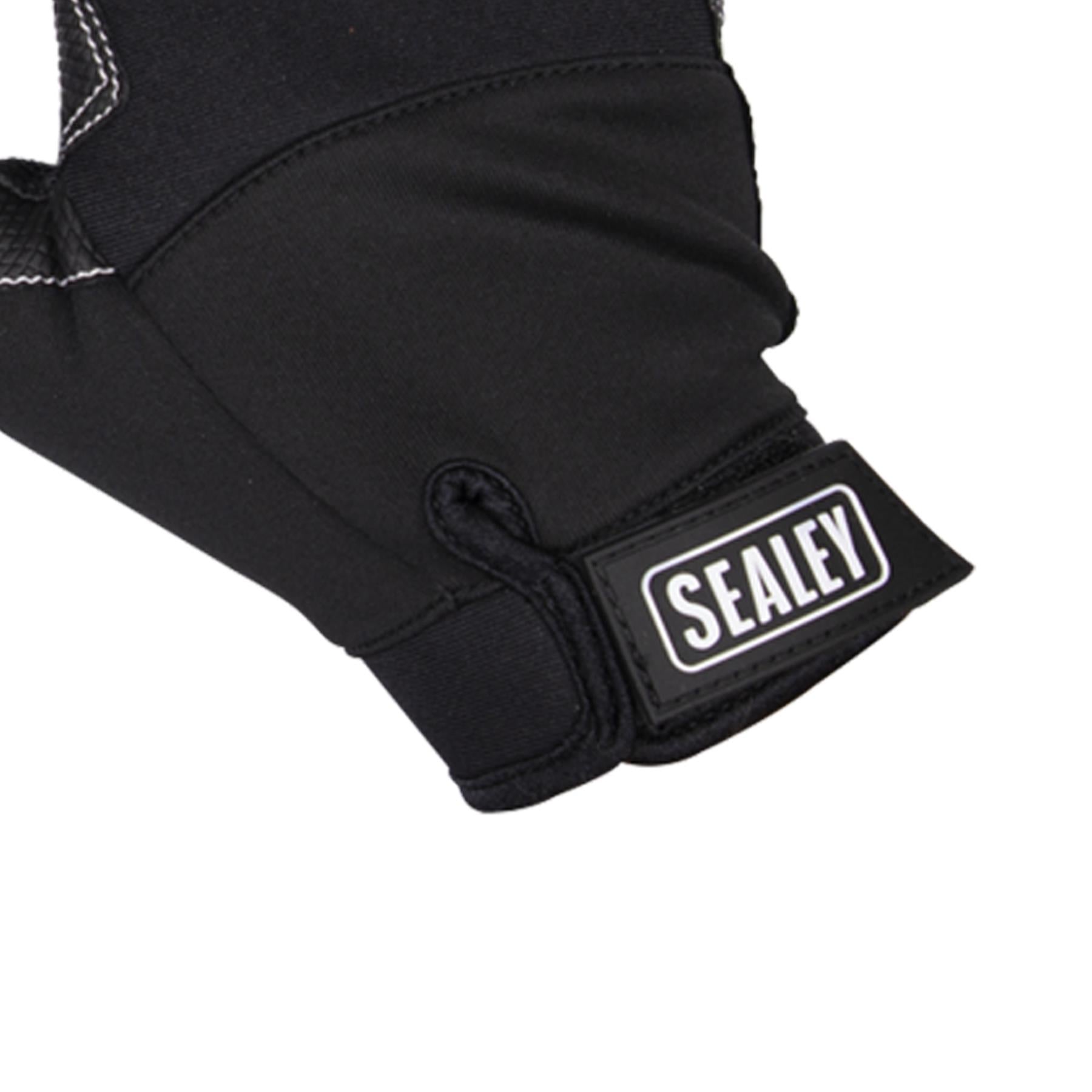 Sealey Mechanic's Gloves Light Palm Tactouch - Large