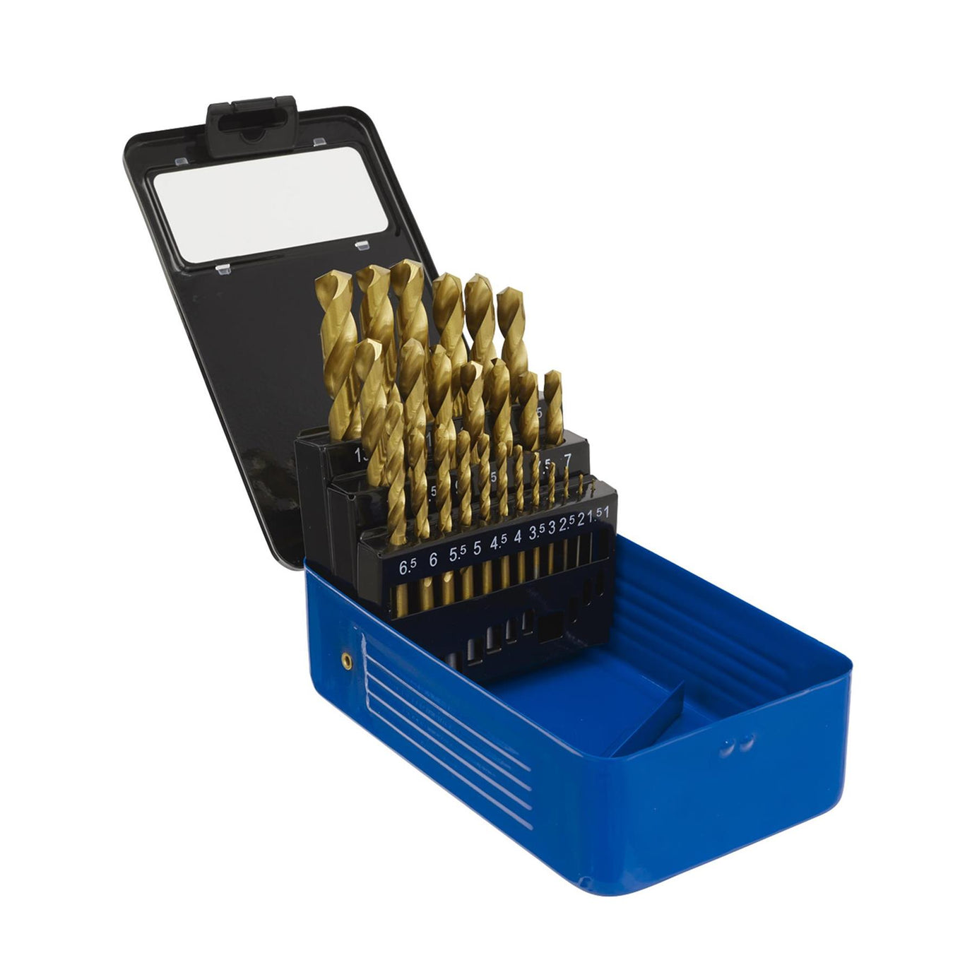 Sealey 25pc Drill Bit Set HSS Fully Ground Ø1-13mm DIN 338 Metric AK4725