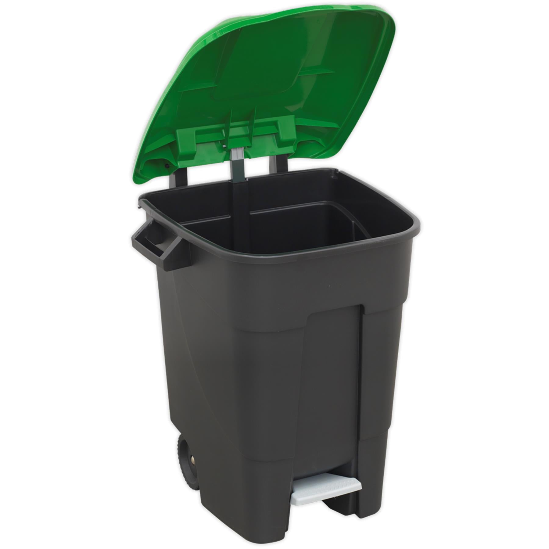 Sealey Refuse/Wheelie Bin with Foot Pedal 100L - Green
