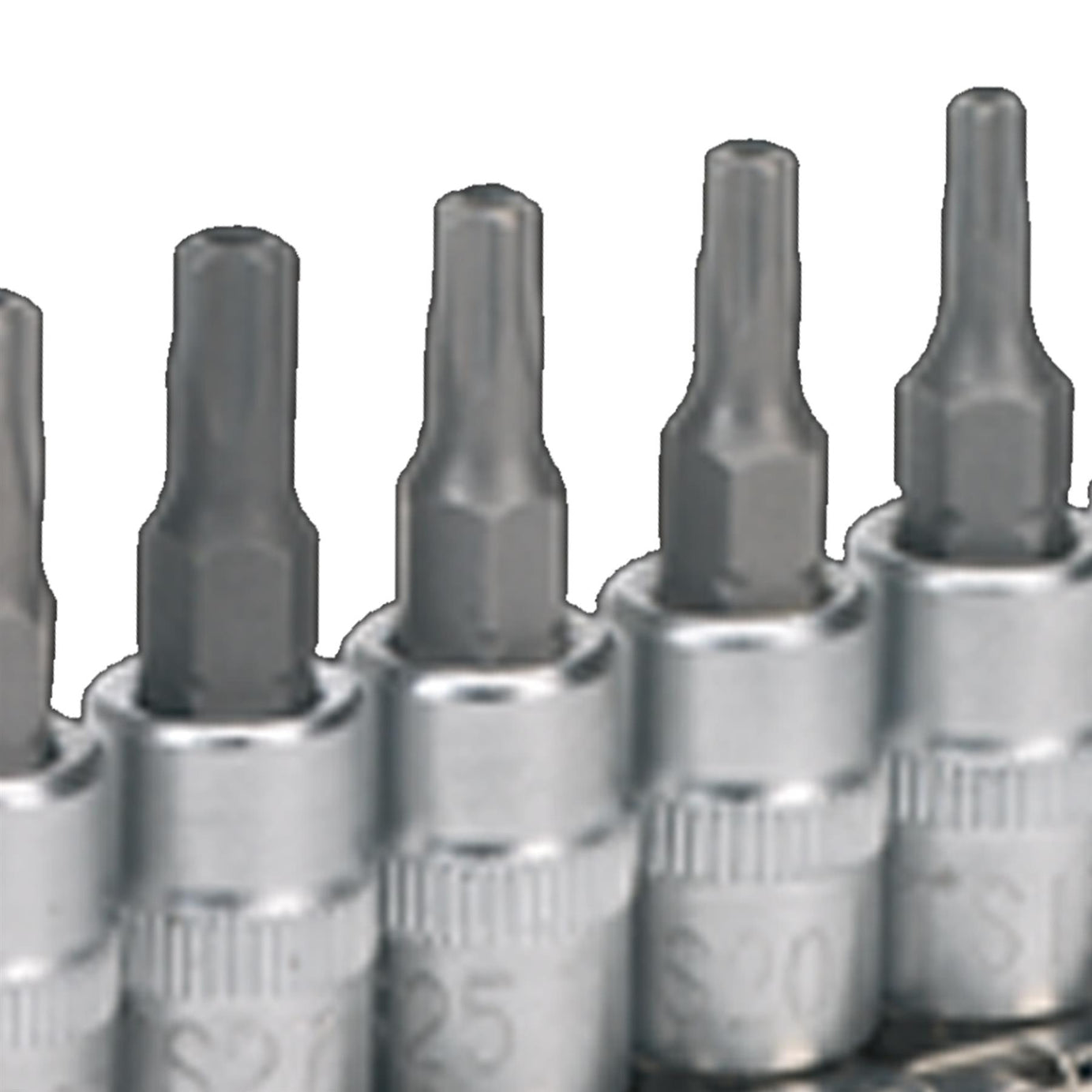 Sealey TRX-TS* Security Socket Bit Set 7pc 1/4"Sq Drive