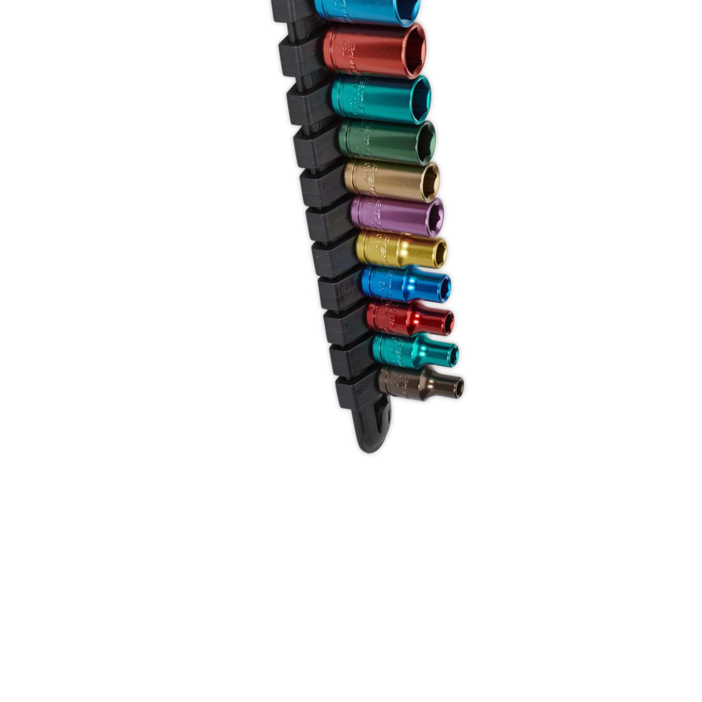 Sealey 13pc Multi Coloured Socket Set 4mm - 14mm 6pt Set 1/4" Sq Drive