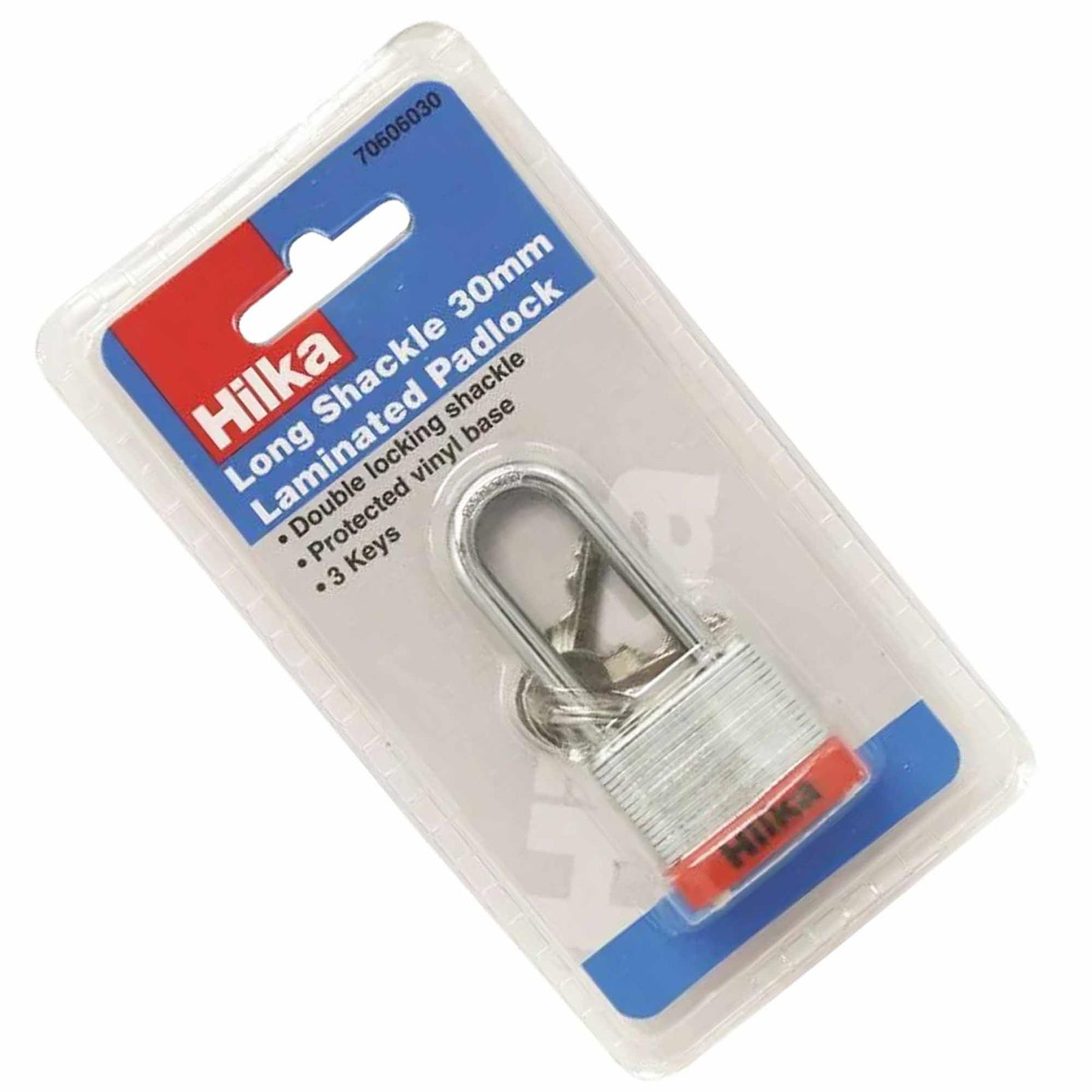 30mm Long Shackle Laminated Padlock with Vinyl Bumper