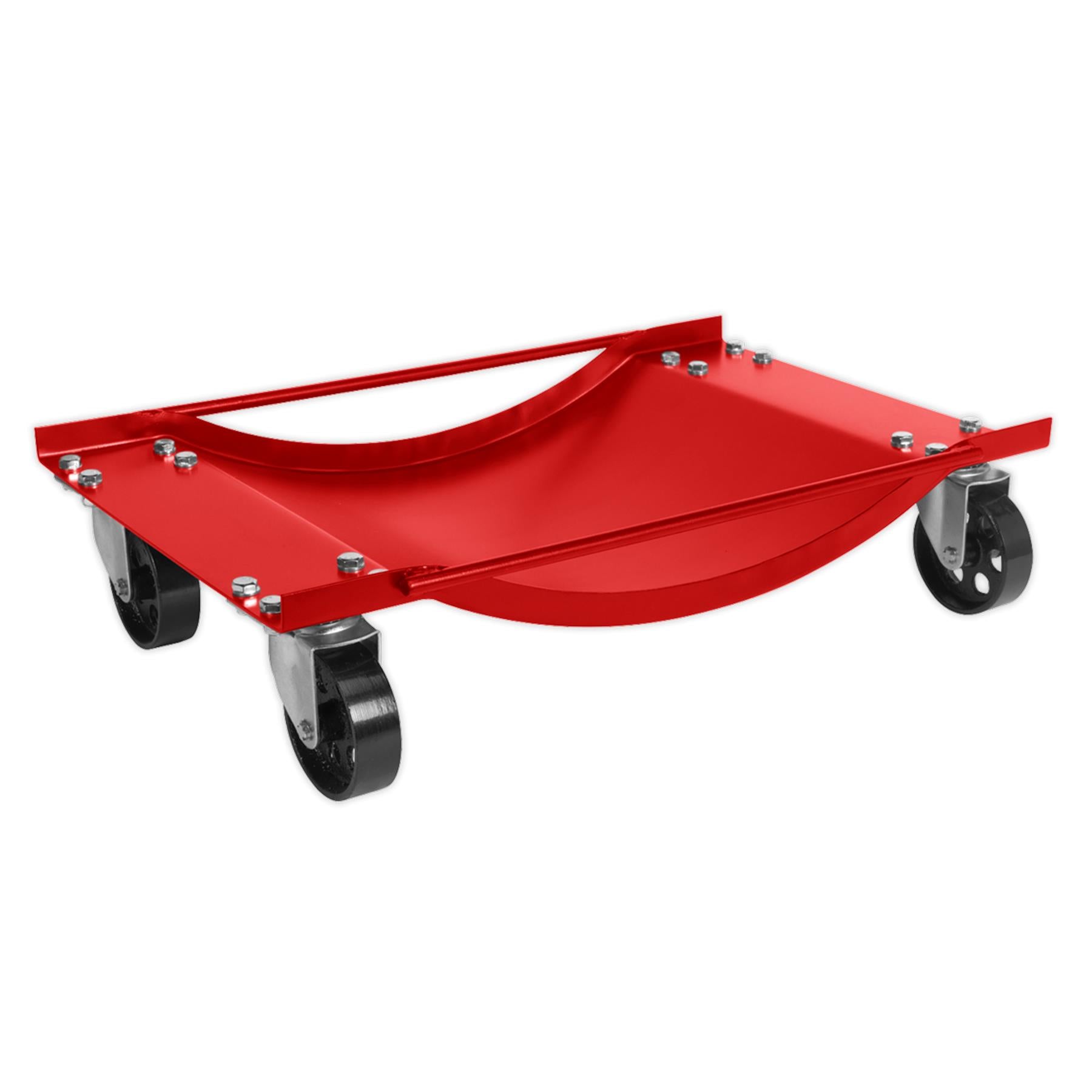 Sealey Wheel Dolly Set 454kg Capacity Two Pressed Steel Wheel Dollies