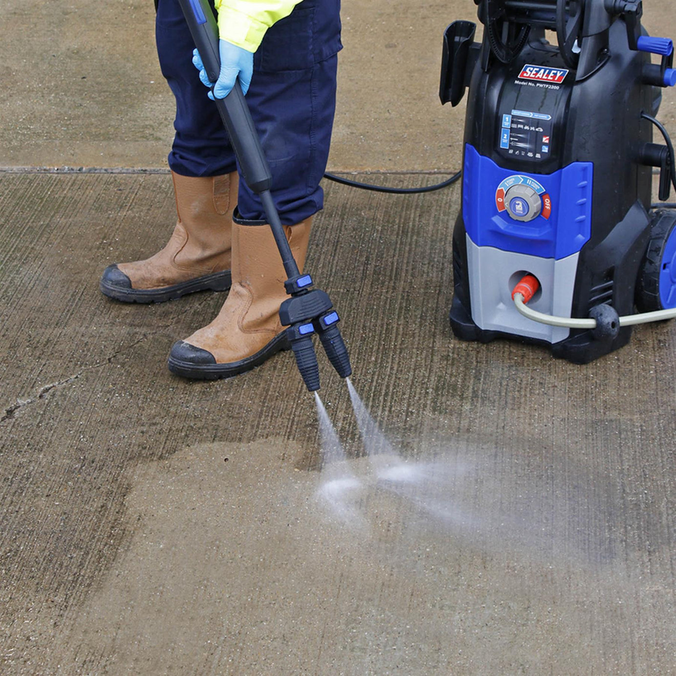 Sealey Pressure Washer 150bar 810L/hr Twin Pump with TSS & Rotablast® Nozzle
