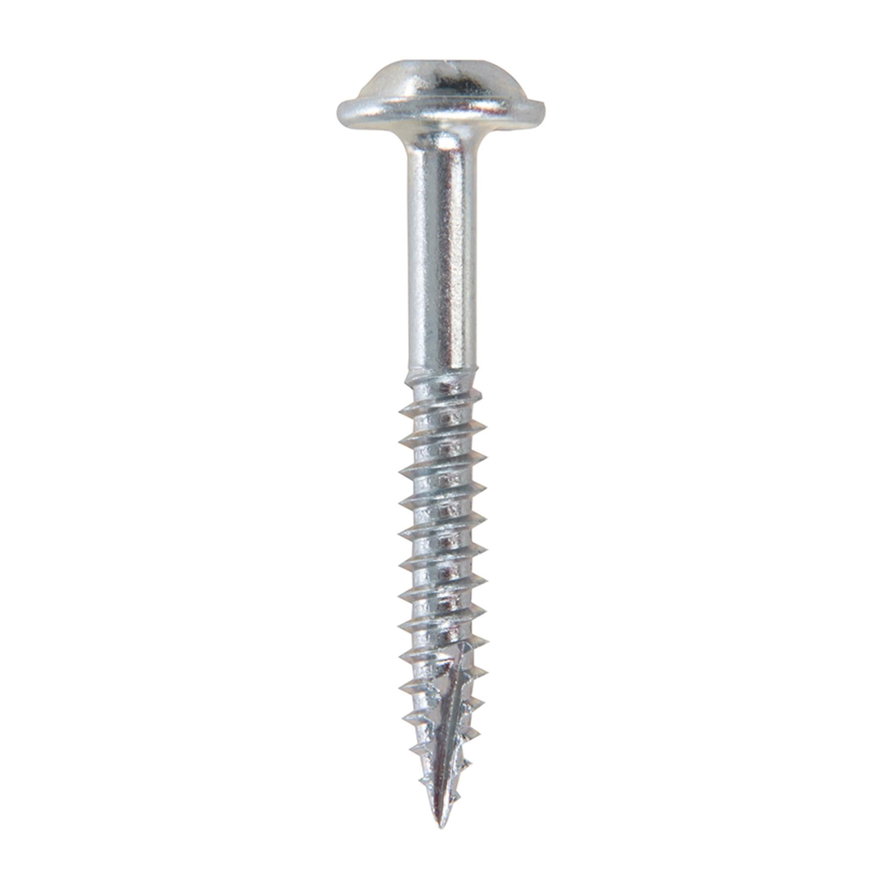 Zinc Pocket-Hole Screws Washer Head Fine Thread Rust Resistant -7 x 1-1/4" 500pk
