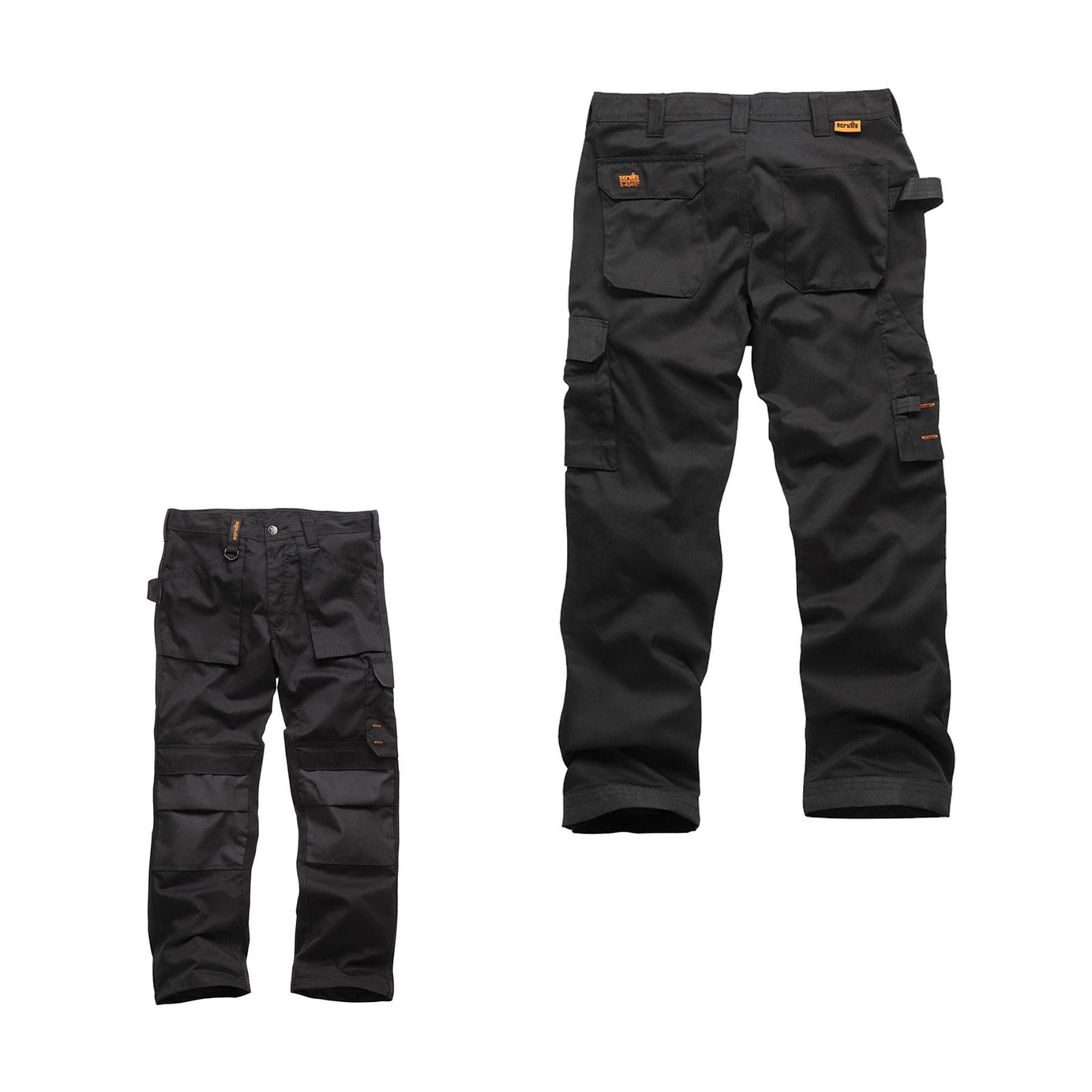 Scruffs Worker Trousers | Trade Hard Wearing Work Trousers BLACK (38L)