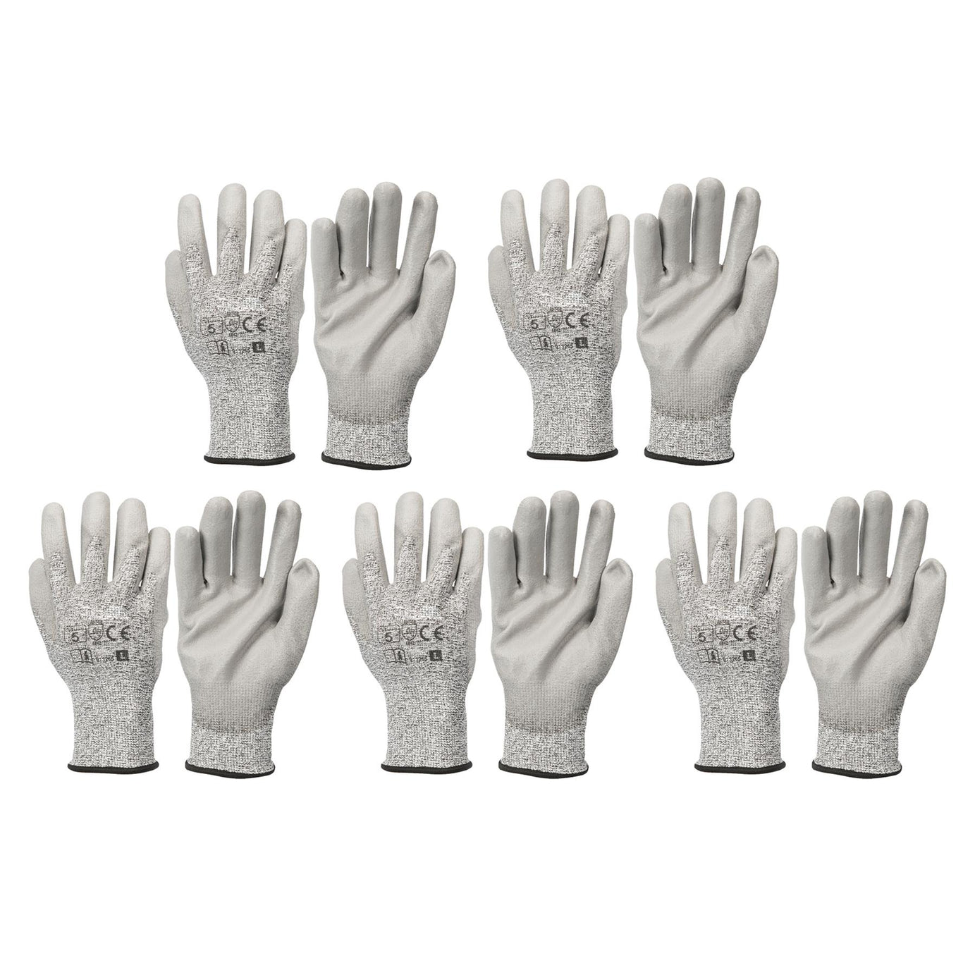 PU Palm Coated Work Gloves Garden Garage Cut Protection Very Strong Durable[Cut 5,20,DP01895]