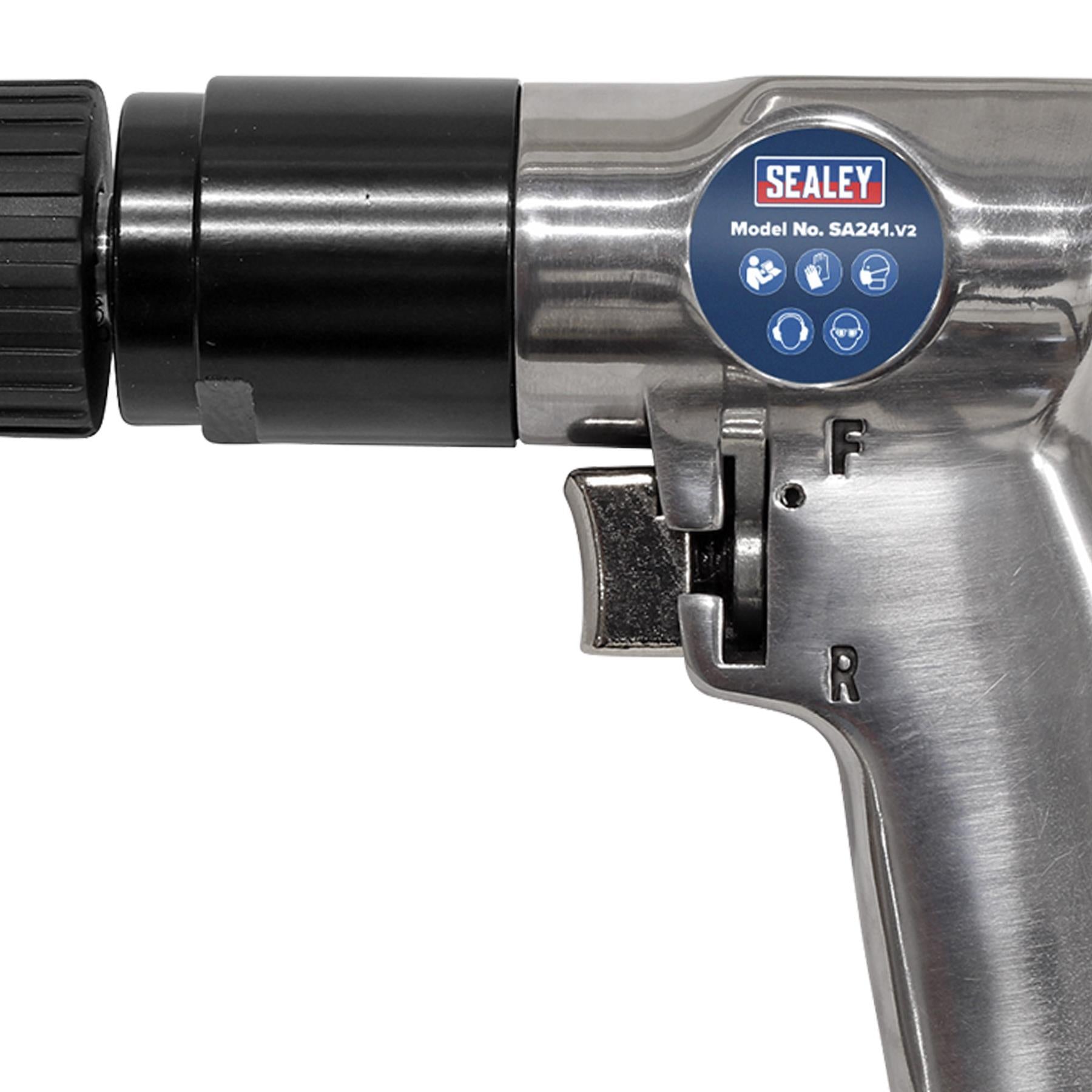 Sealey Air Drill Ø10mm Reversible with Keyless Chuck