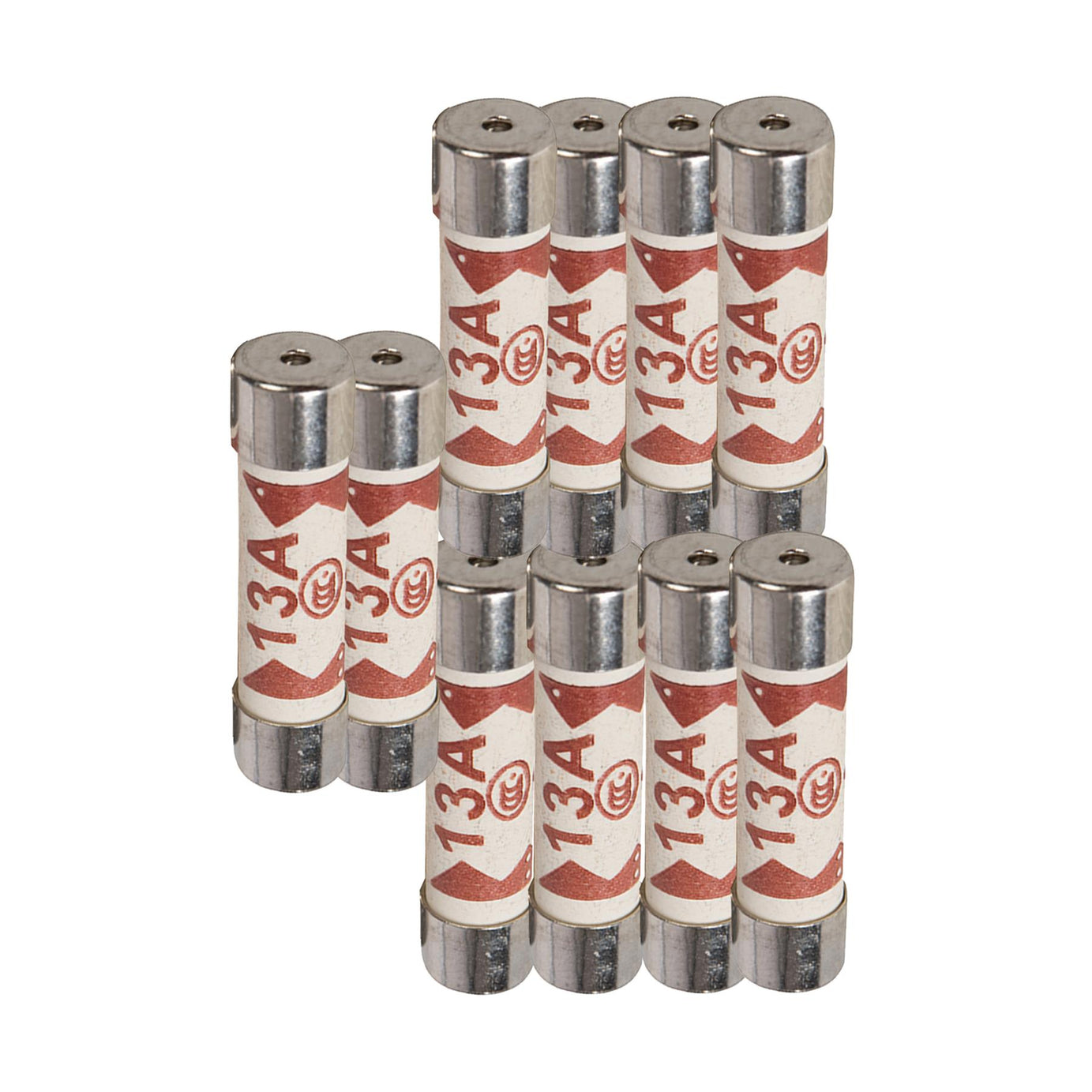 Electric Premium Quality Fuses 10pk 13a Fast Acting Replacement Safety