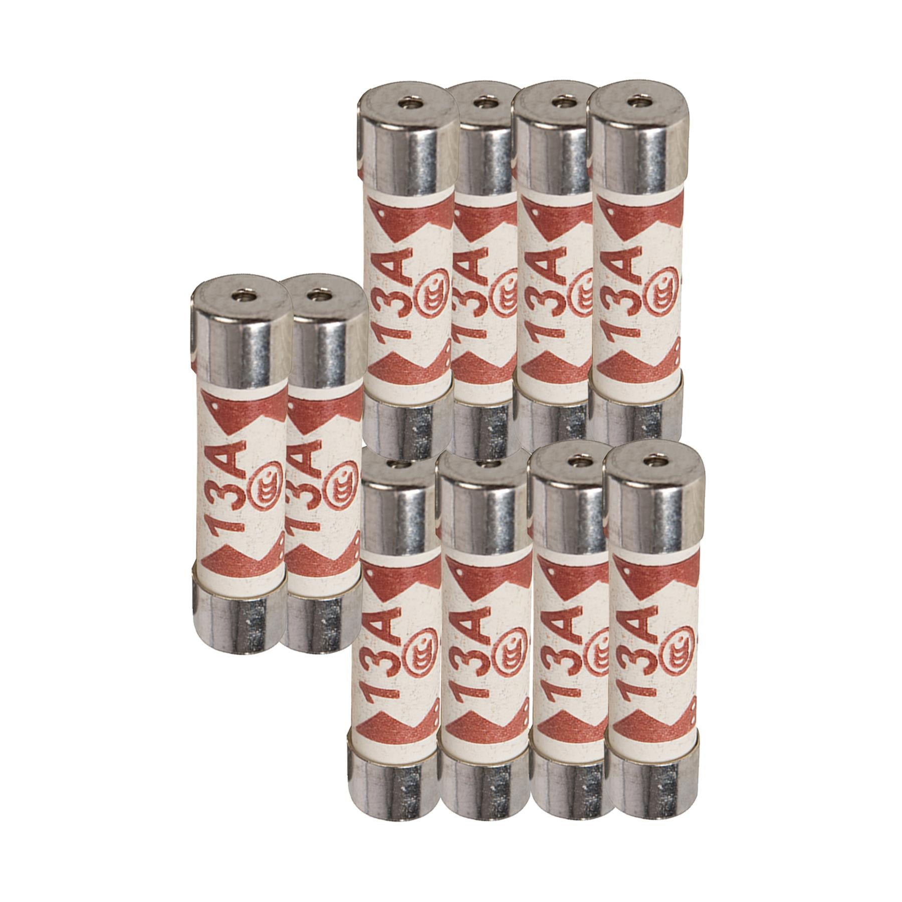 Electric Premium Quality Fuses 10pk 13a Fast Acting Replacement Safety