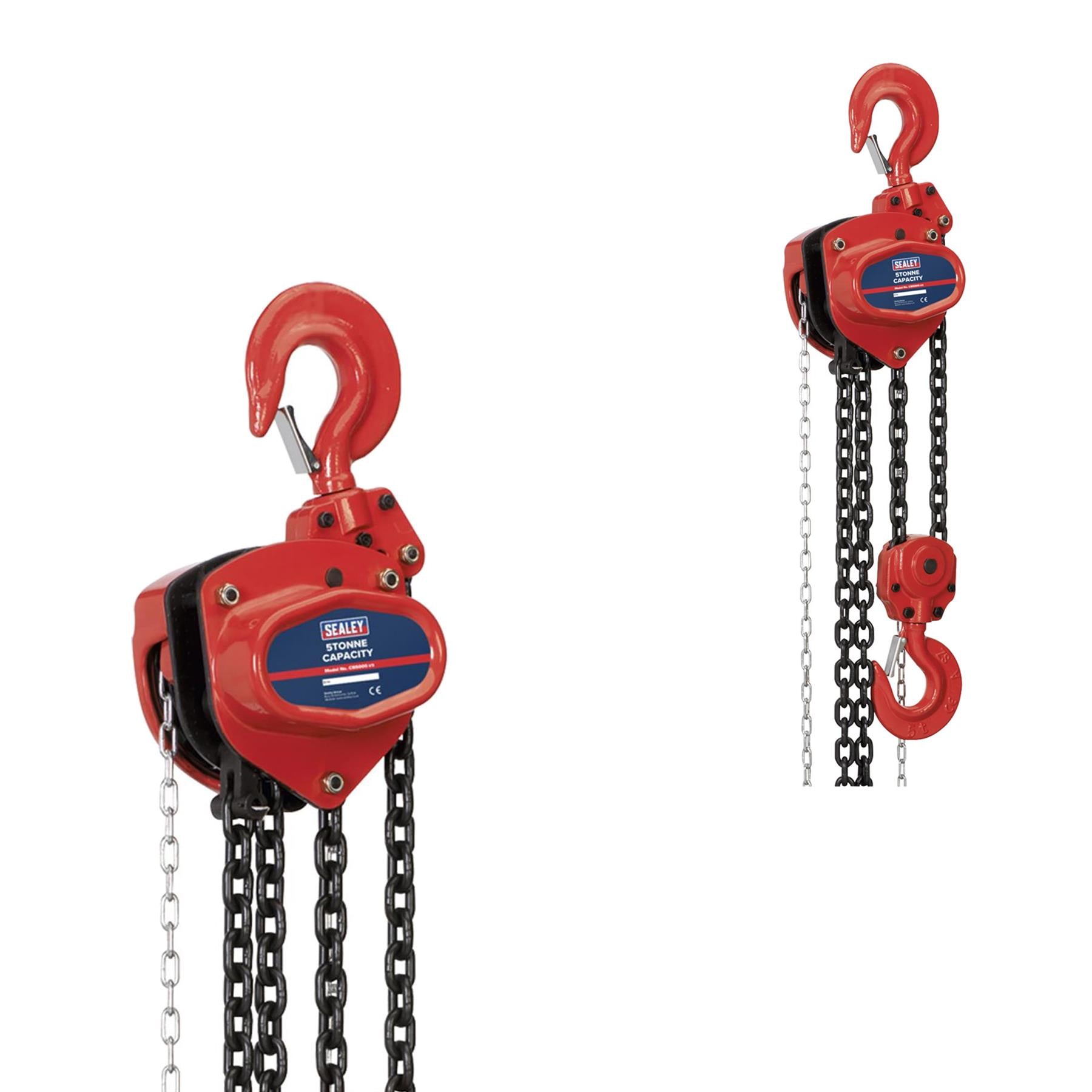 Sealey Chain Block 5tonne 3m Mechanical Load Brake for extra safety