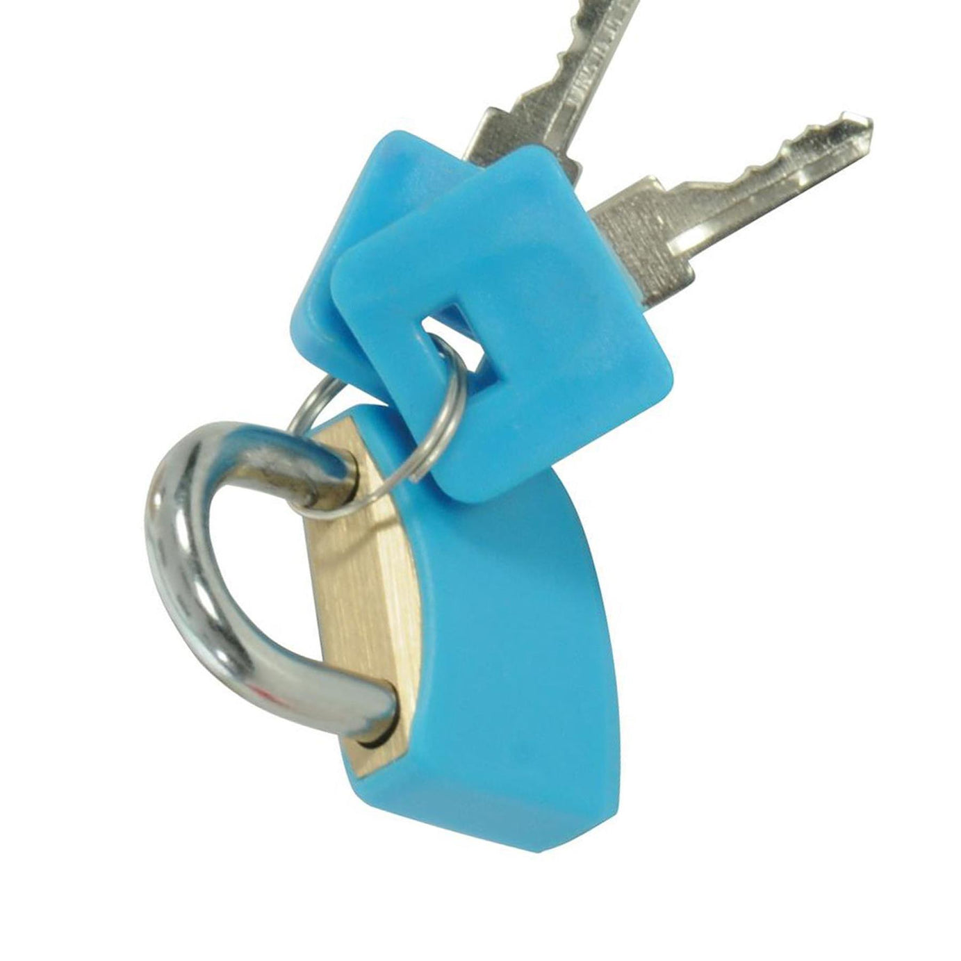 4Pce Hi-Vis Brass Padlocks Set - 20mm 2 Brass Keys Chrome-Plated