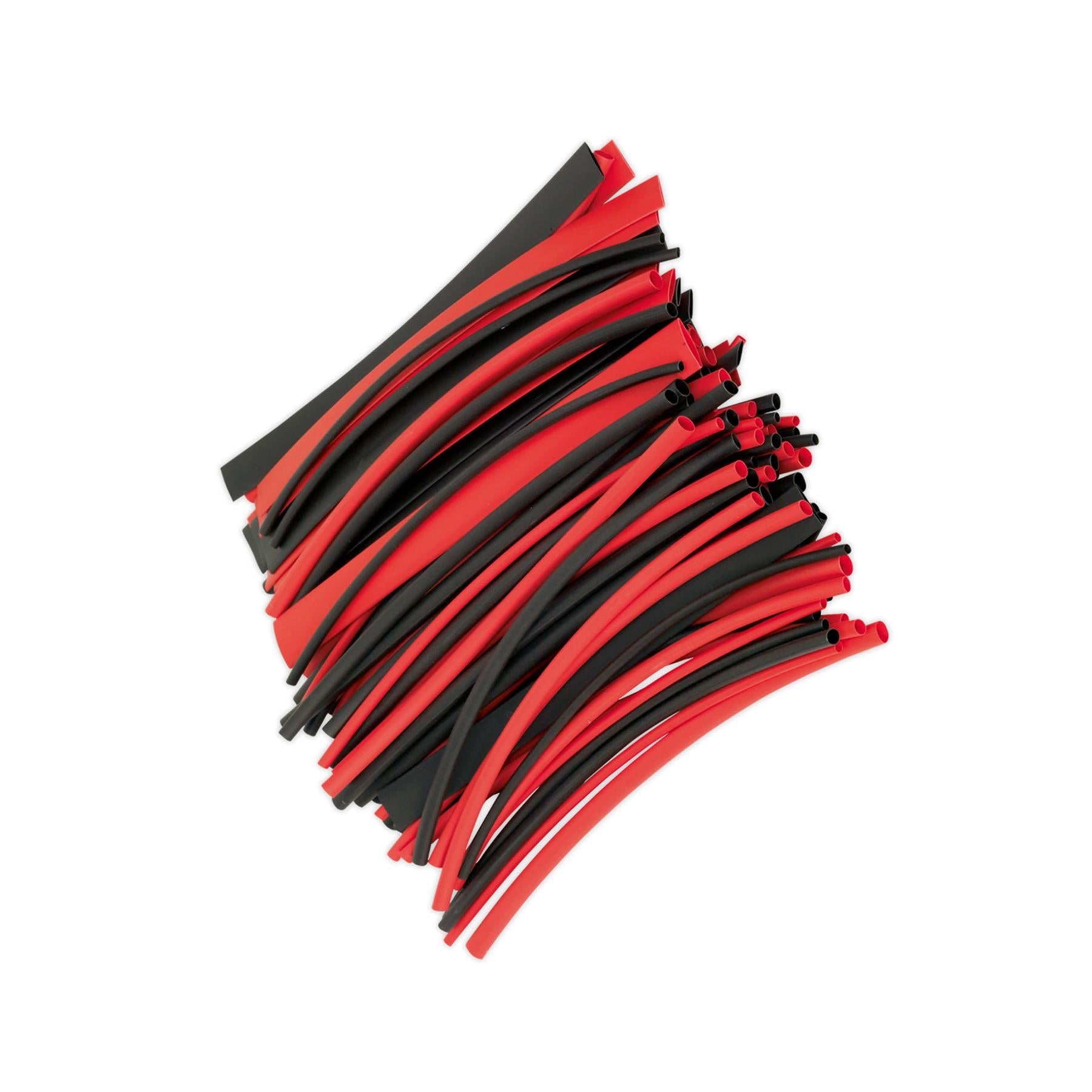 Sealey Heat Shrink Tubing Black & Red 200mm 100pc