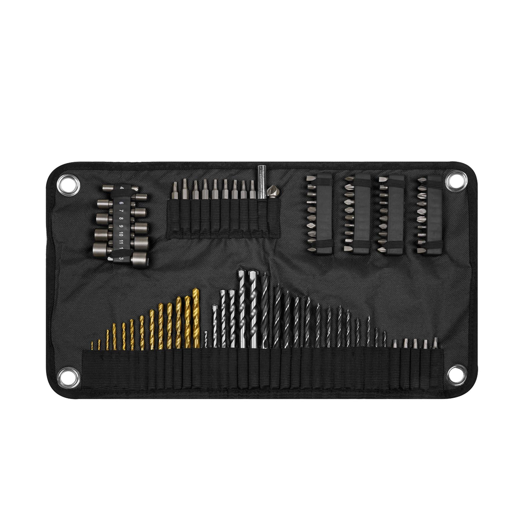 Sealey 98pc Drill & Bit Accessory Set Wood/Masonry/Metal Range of 25 & 50mm bits